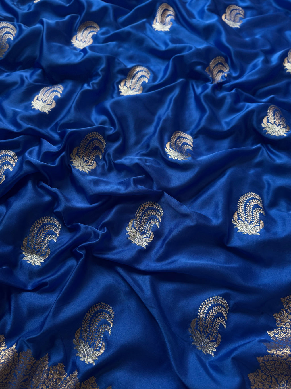 Banarasi Mashru Silk Saree All Over Alfi Meena Buta