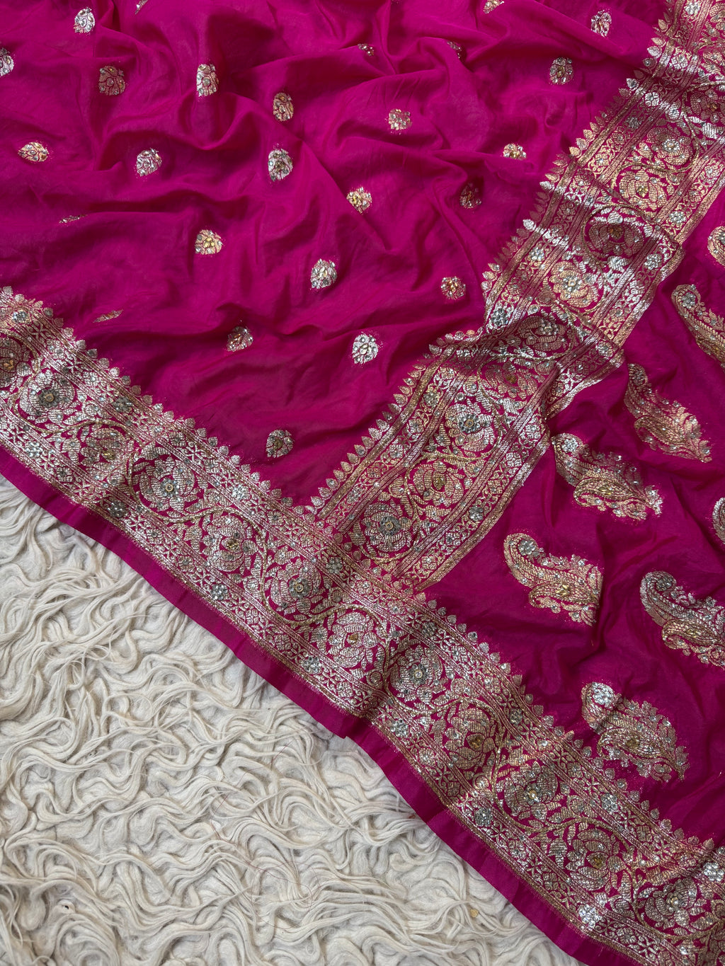 Aishwarya Georgette Designer Saree with cutdana handwork