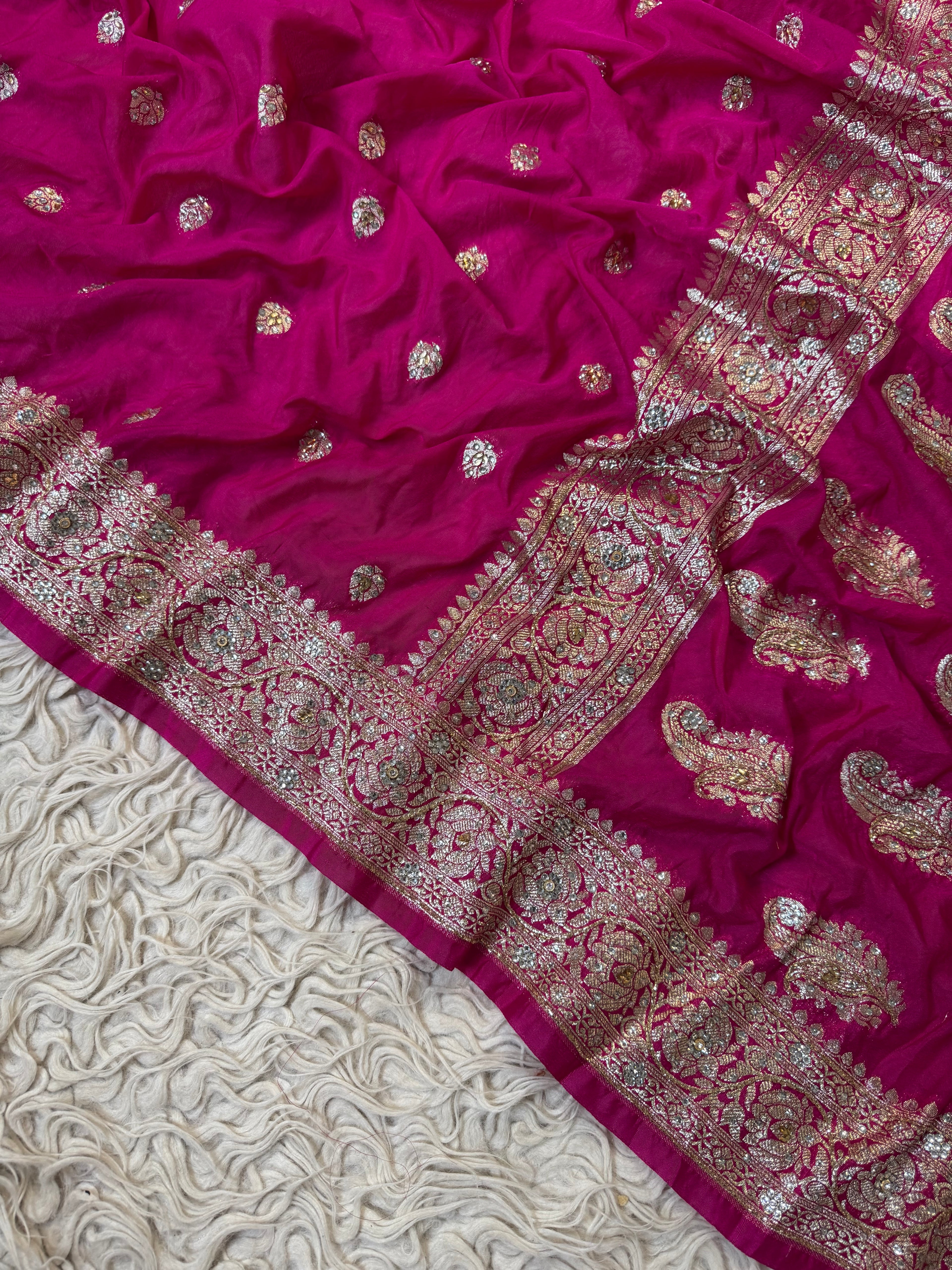 Aishwarya Georgette Designer Saree with cutdana handwork