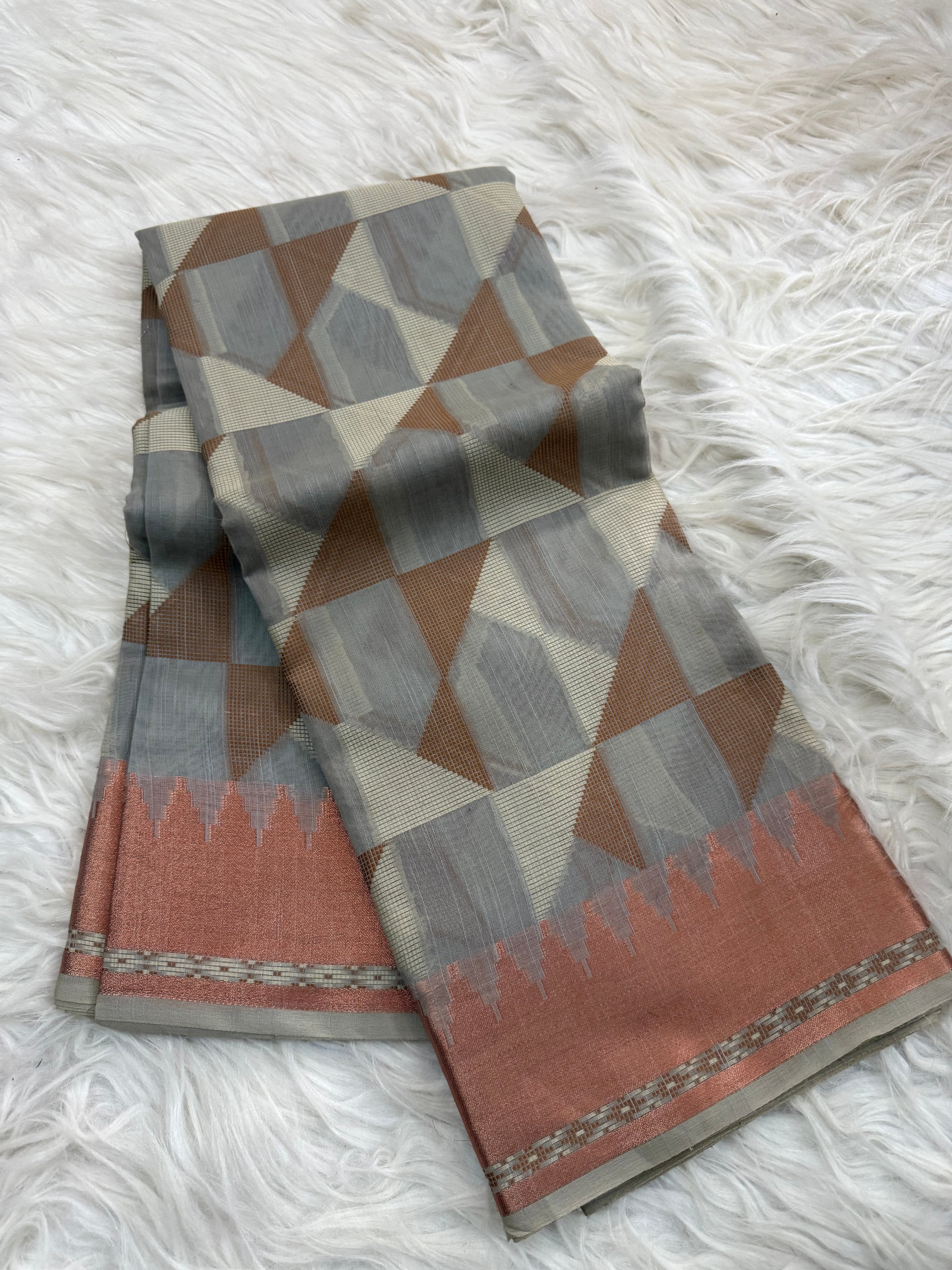 Semi Tusshar Silk Saree