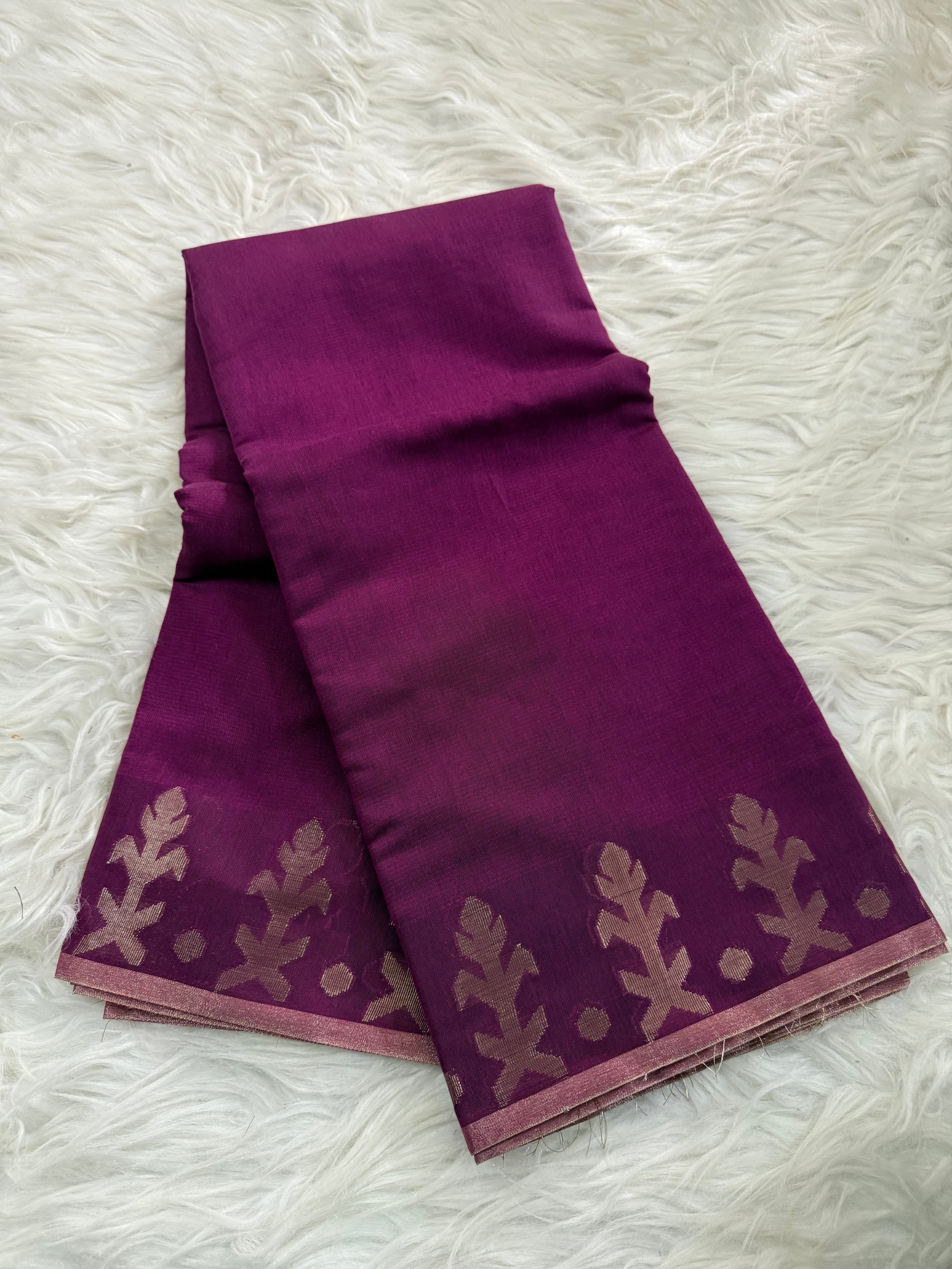 Magenta Khaadi Saree