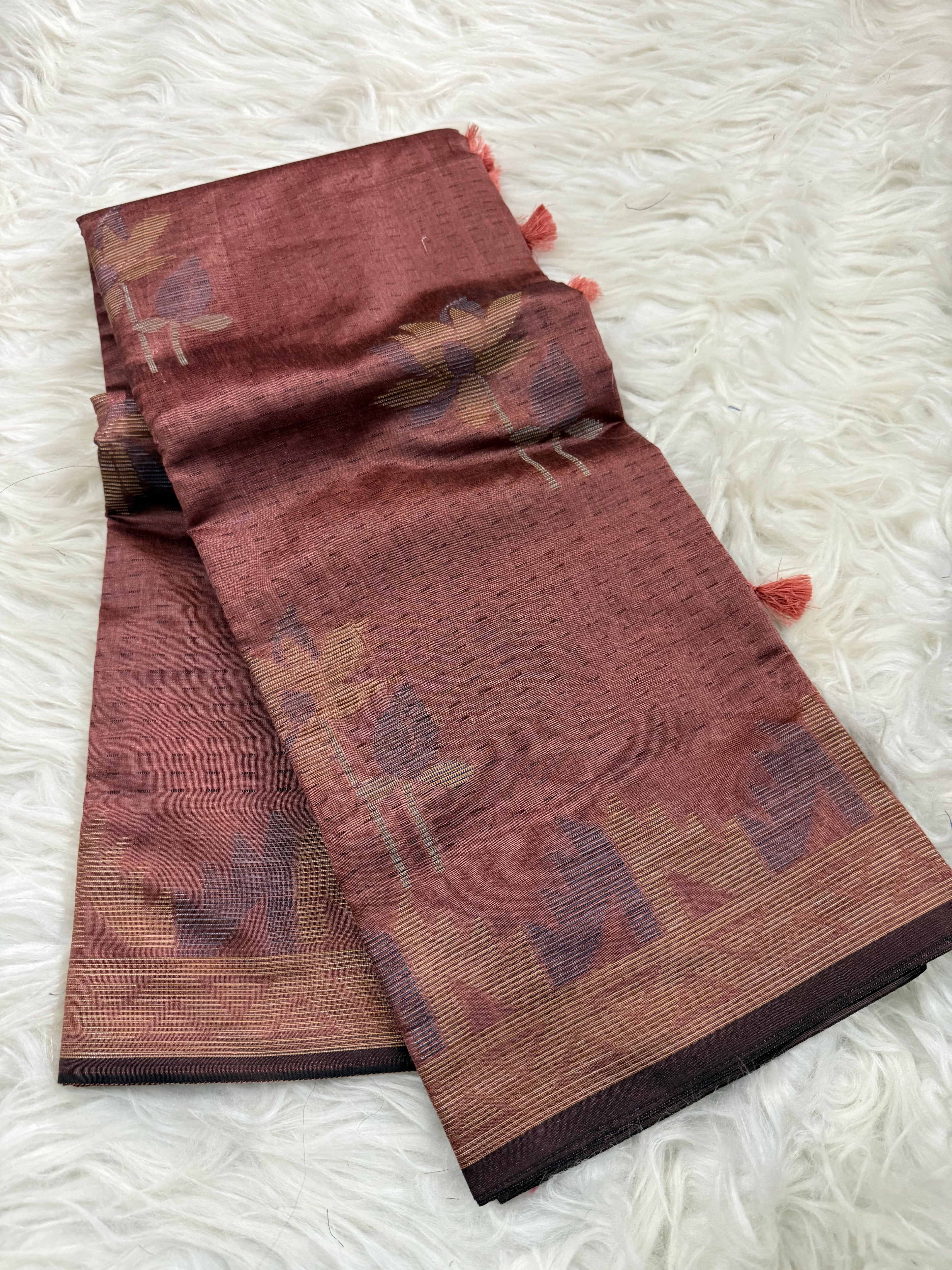 Semi Tusshar Silk Saree
