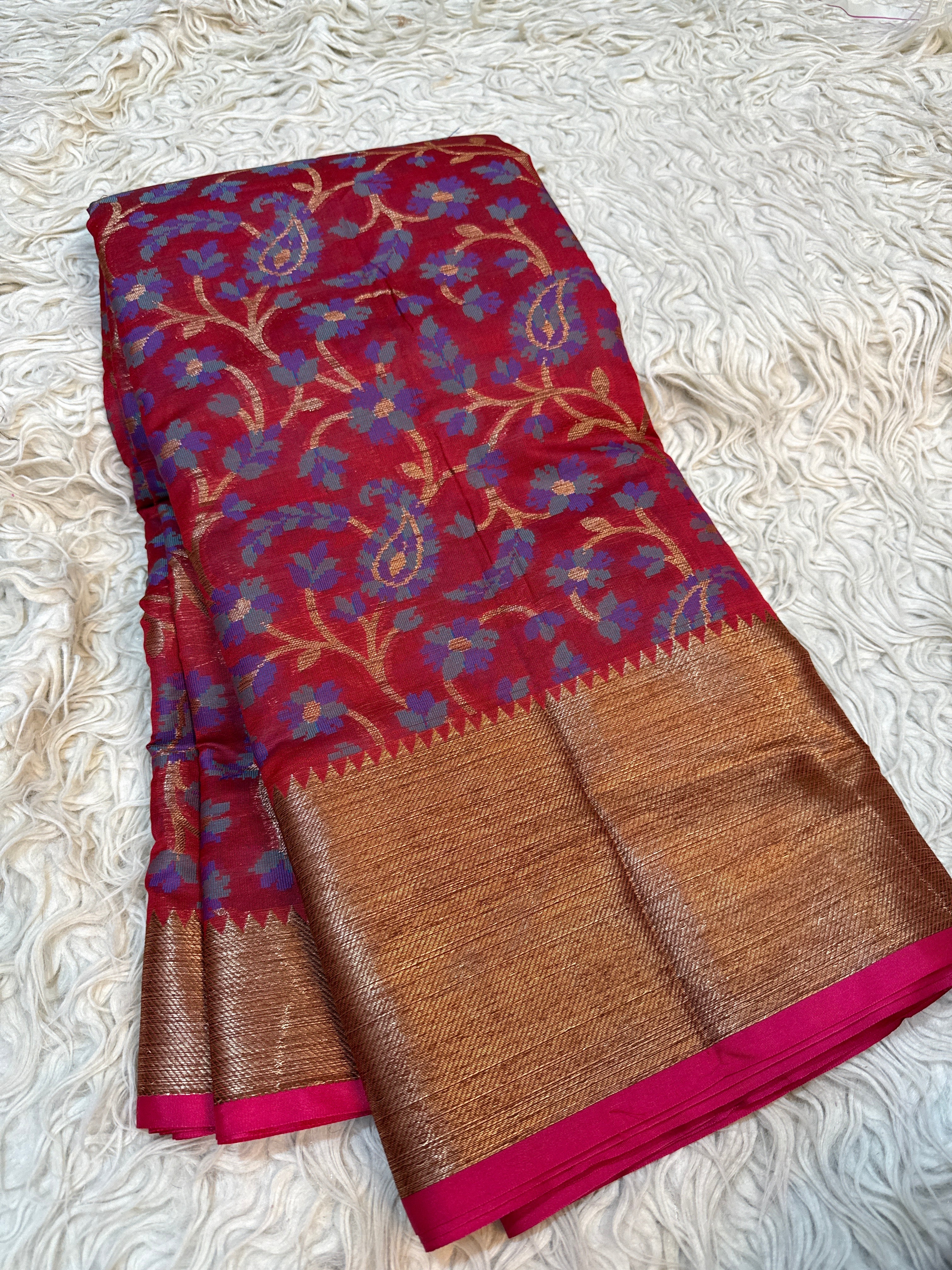 Semi katan Banarasi saree