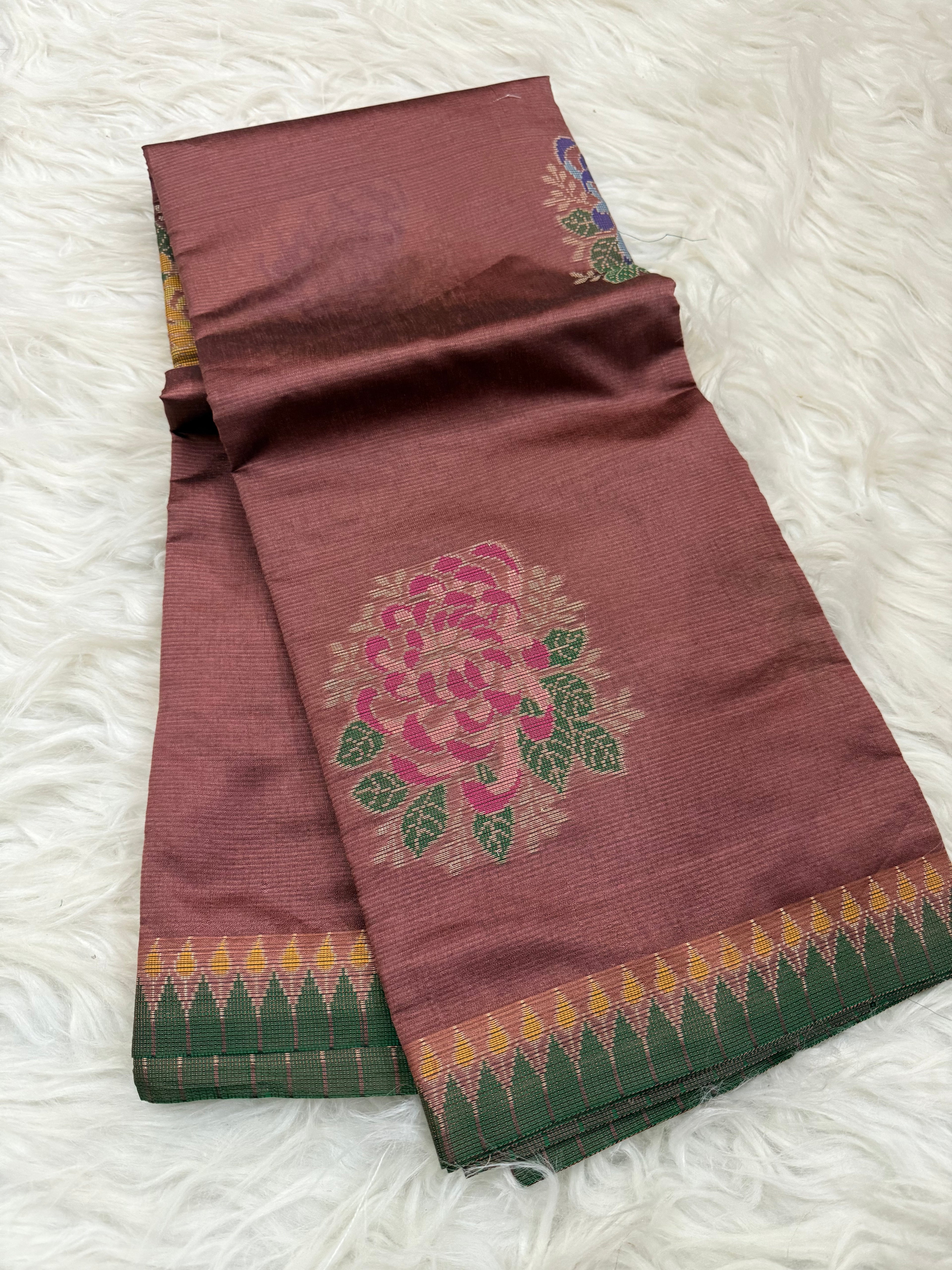 Multi colour Buta Tusshar Silk Saree