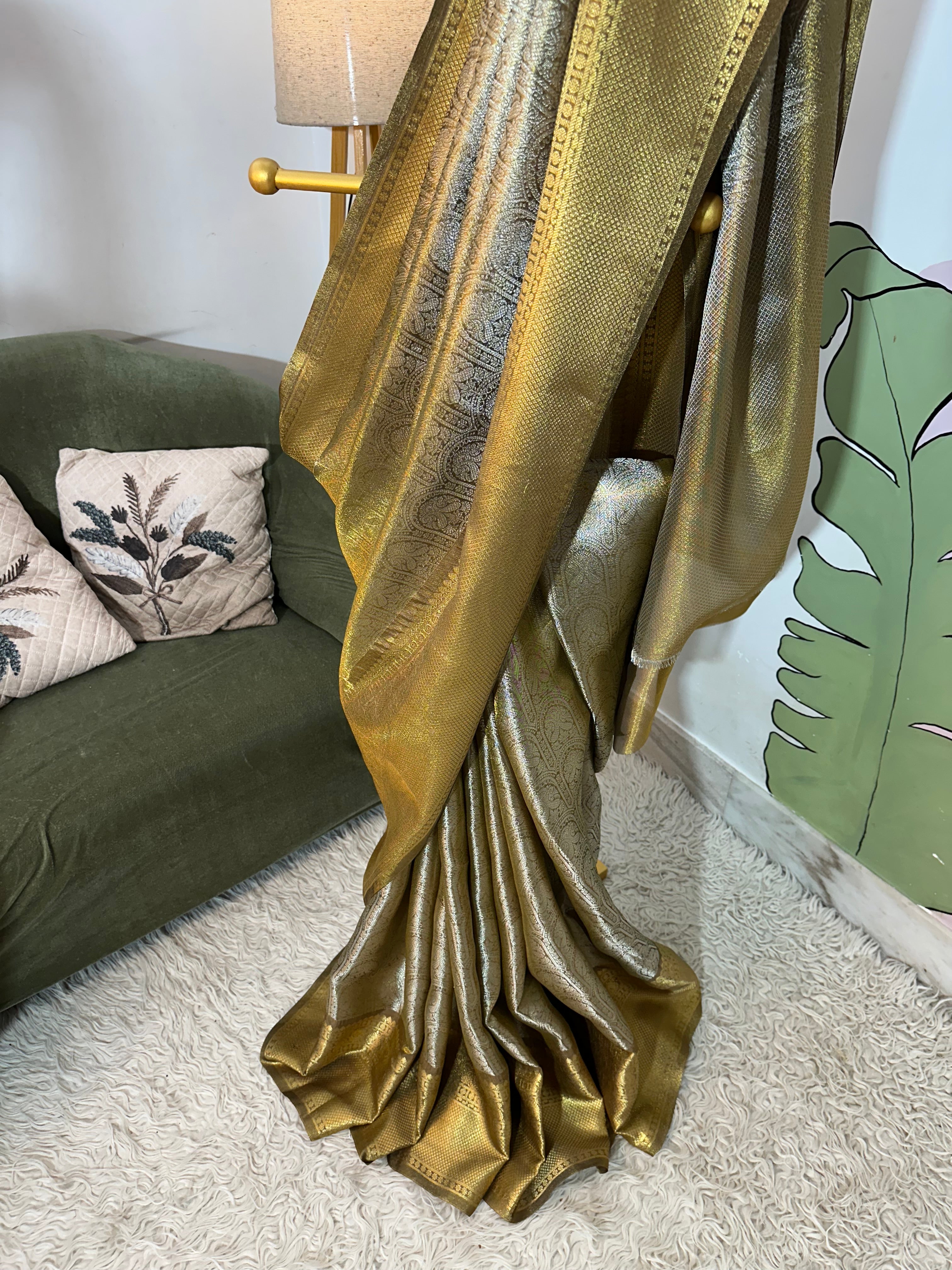 Kanjeevaram brocade tissue silk saree