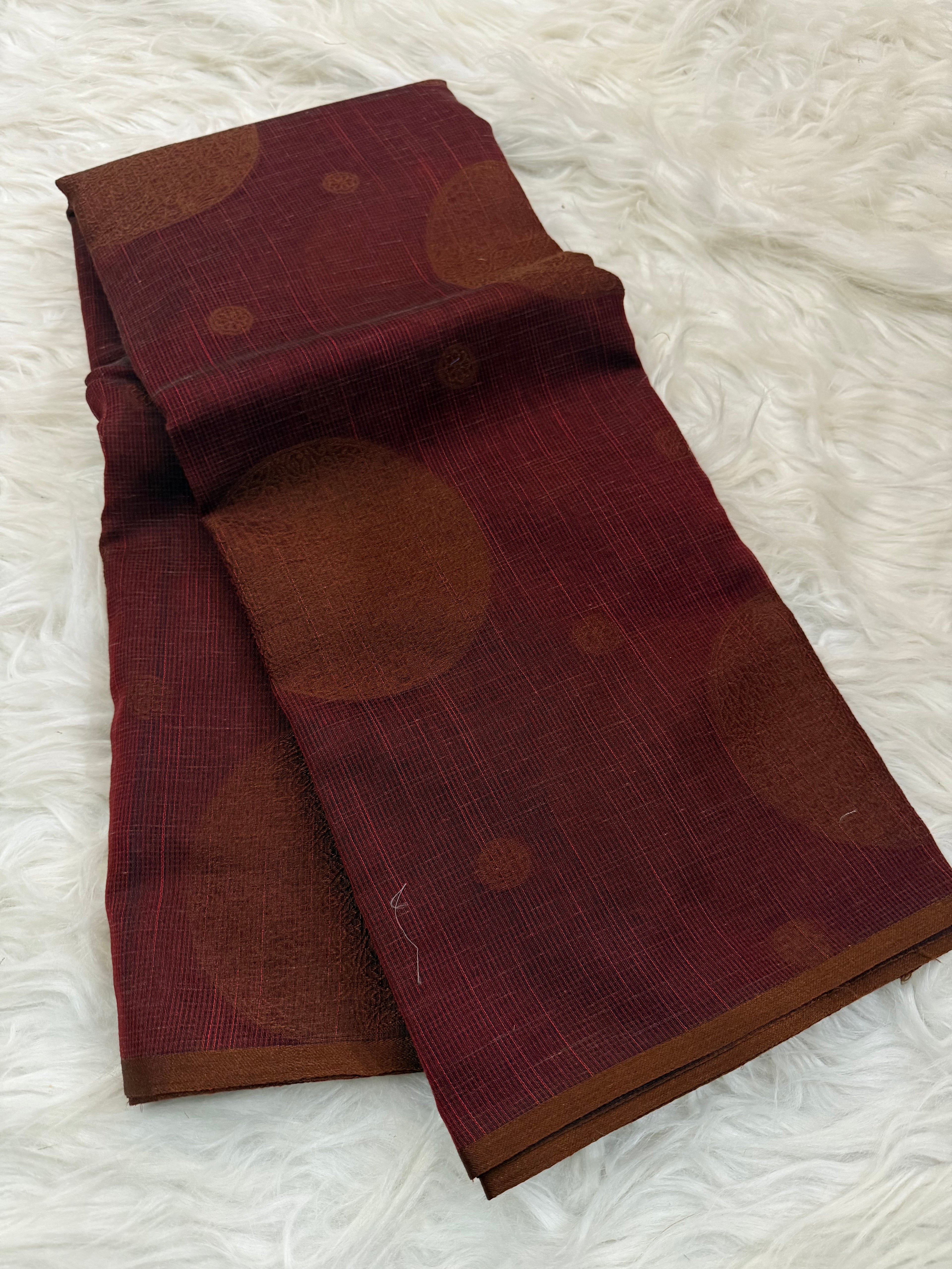 Khaadi Brown Dupion Saree