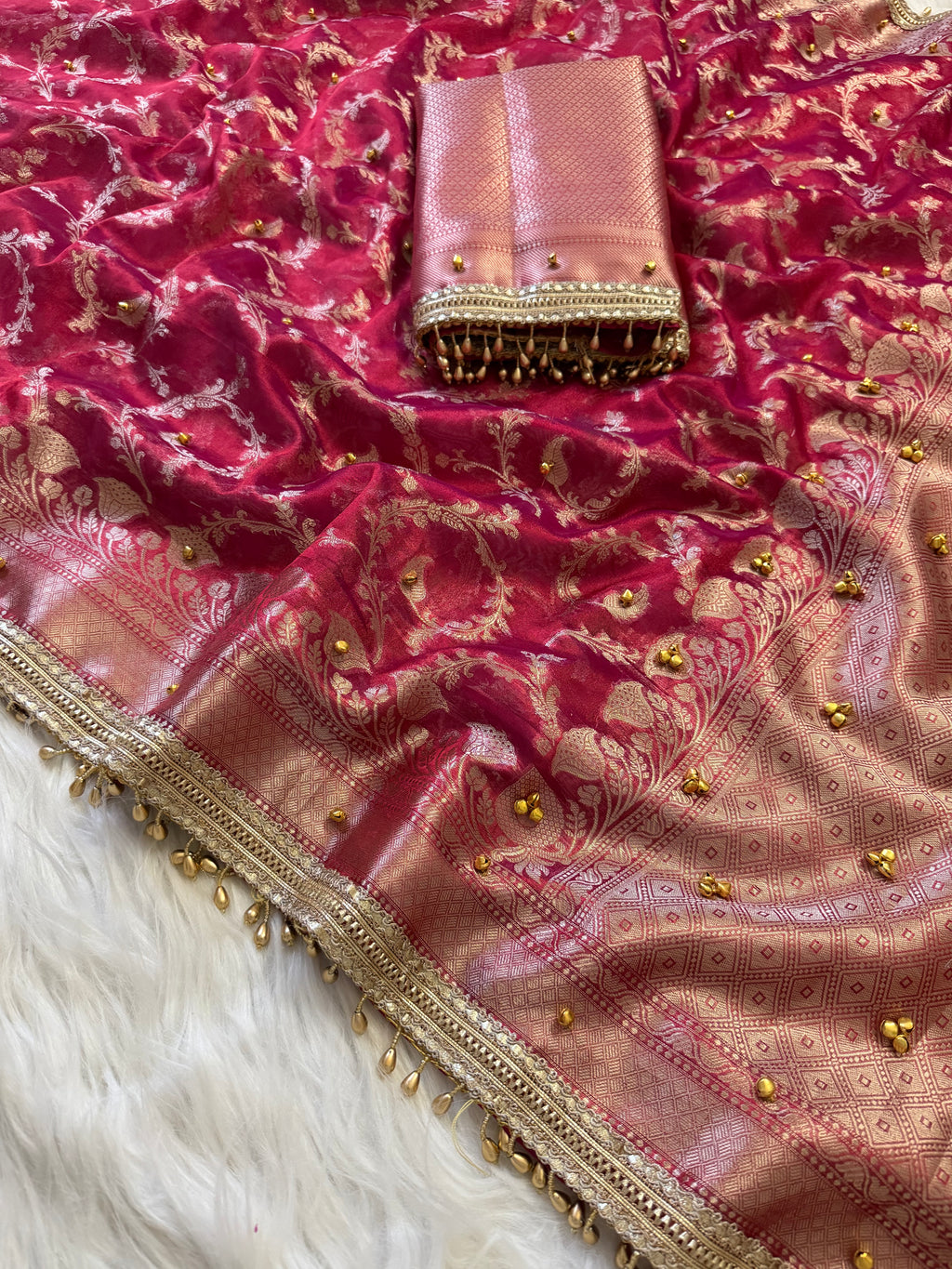 Banarasi jangla saree X ghungroo work