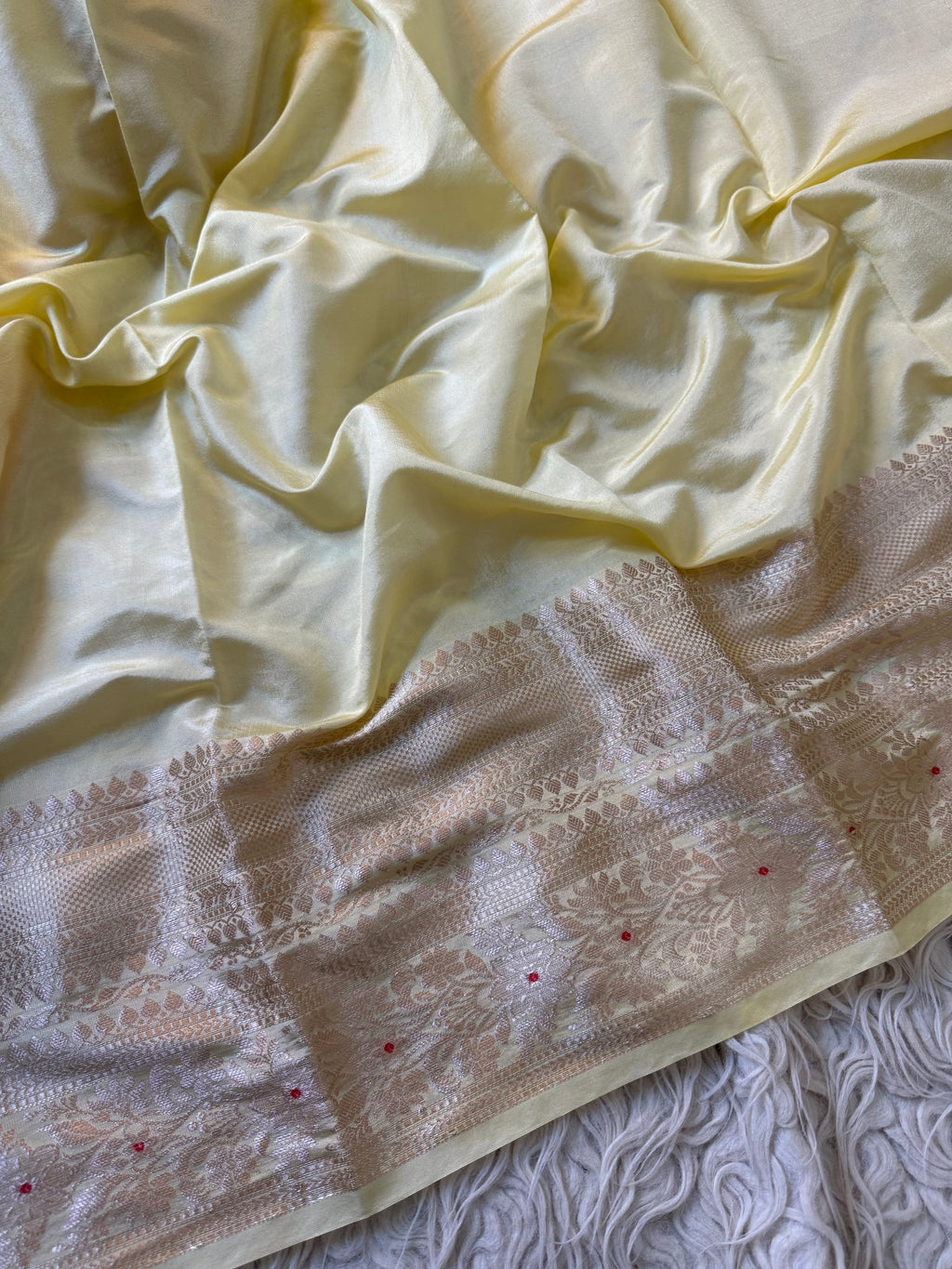 Butter Silk Banarasi Saree with minakari buti and border