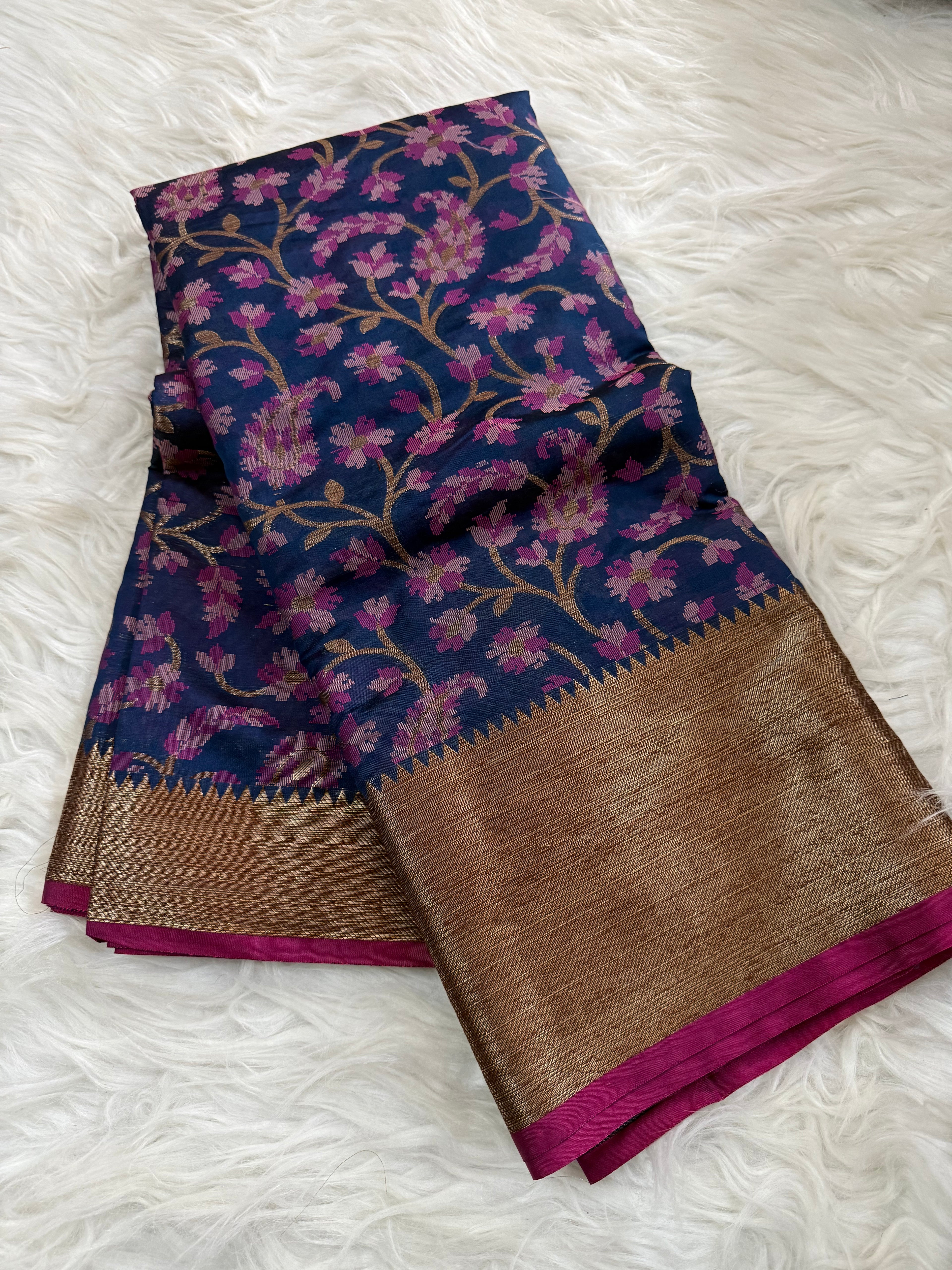Multi color Jaal Silk Saree