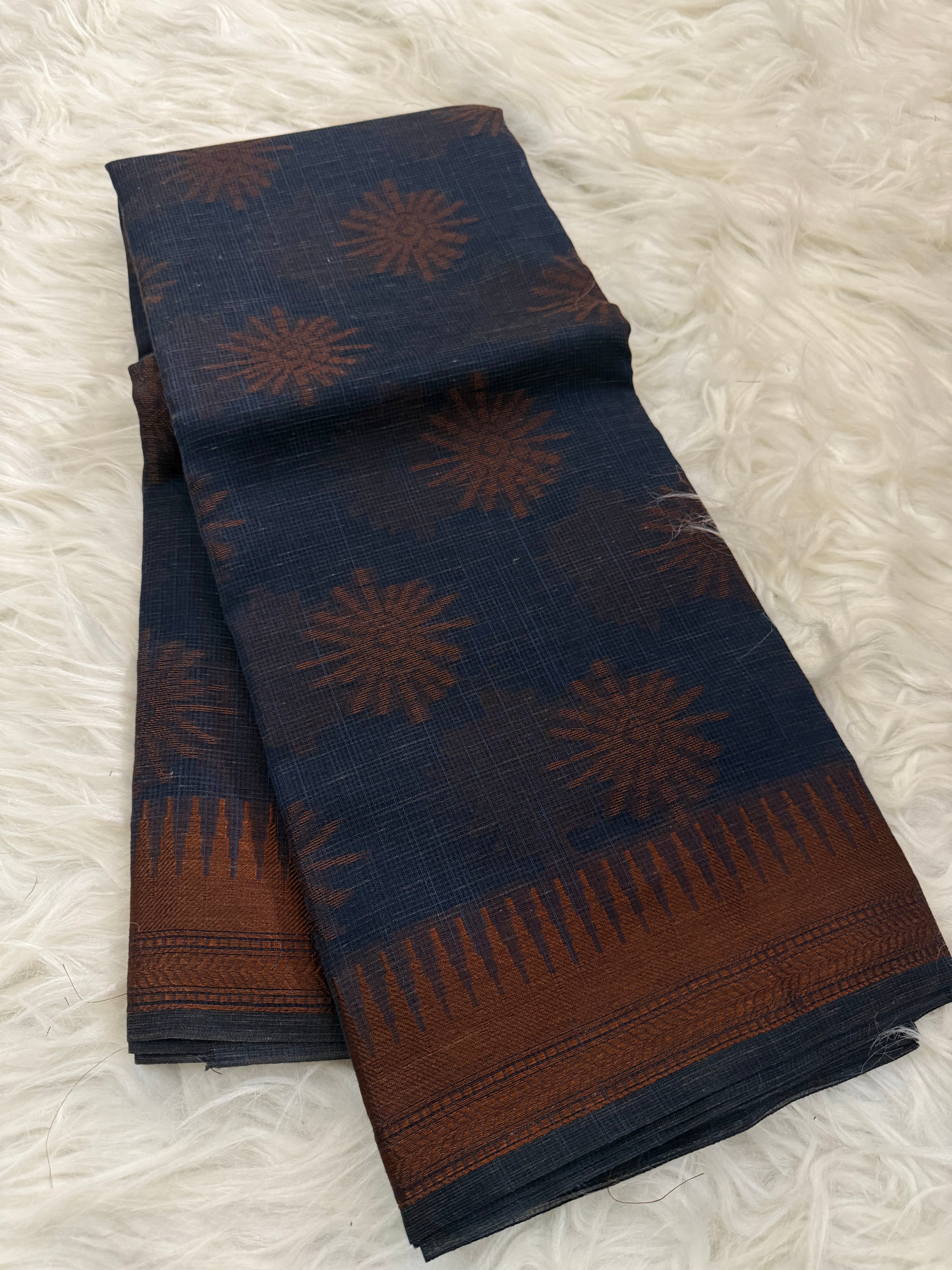Khaadi Brown Dupion Saree