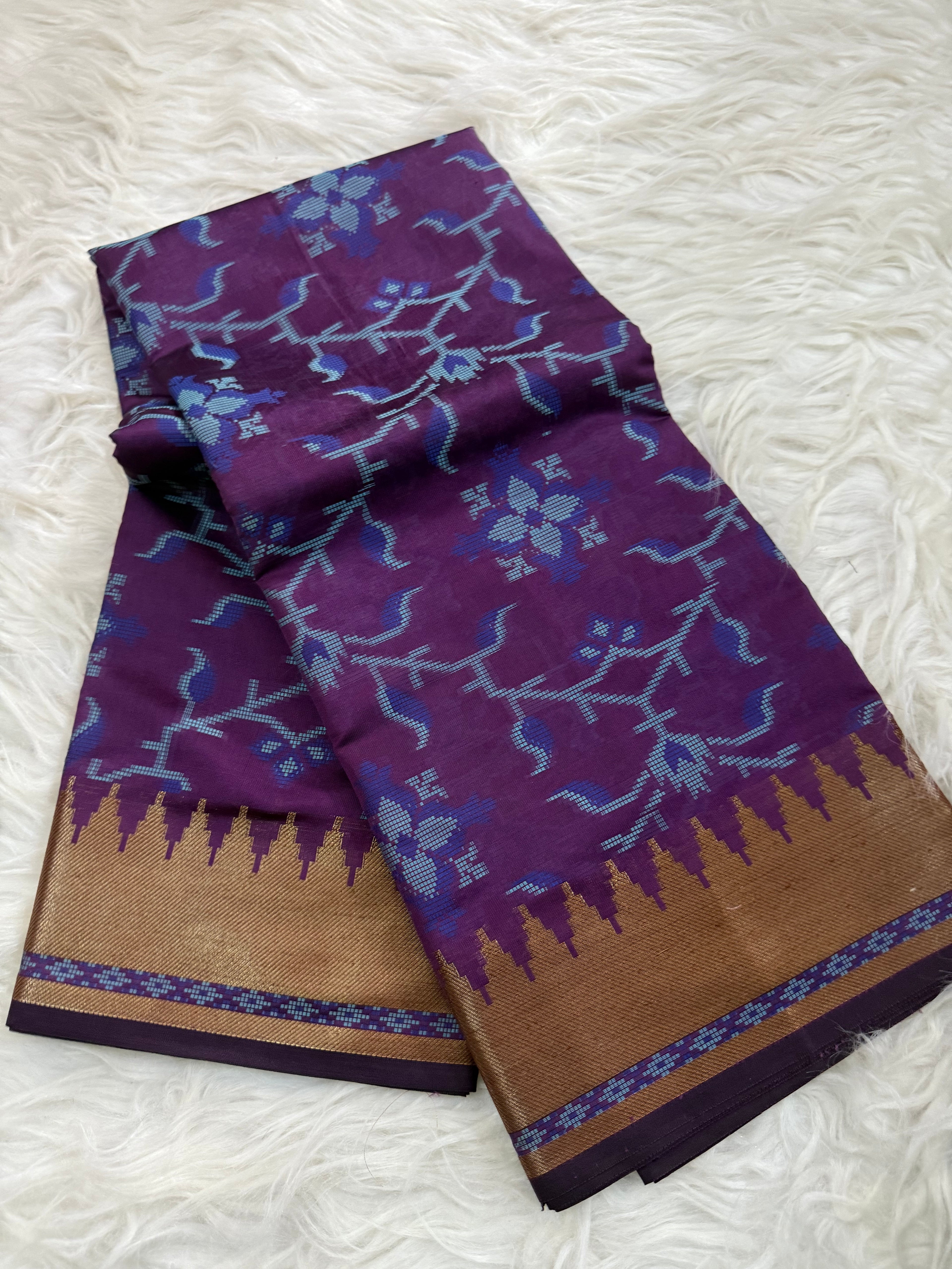 Multi color Jaal Silk Saree
