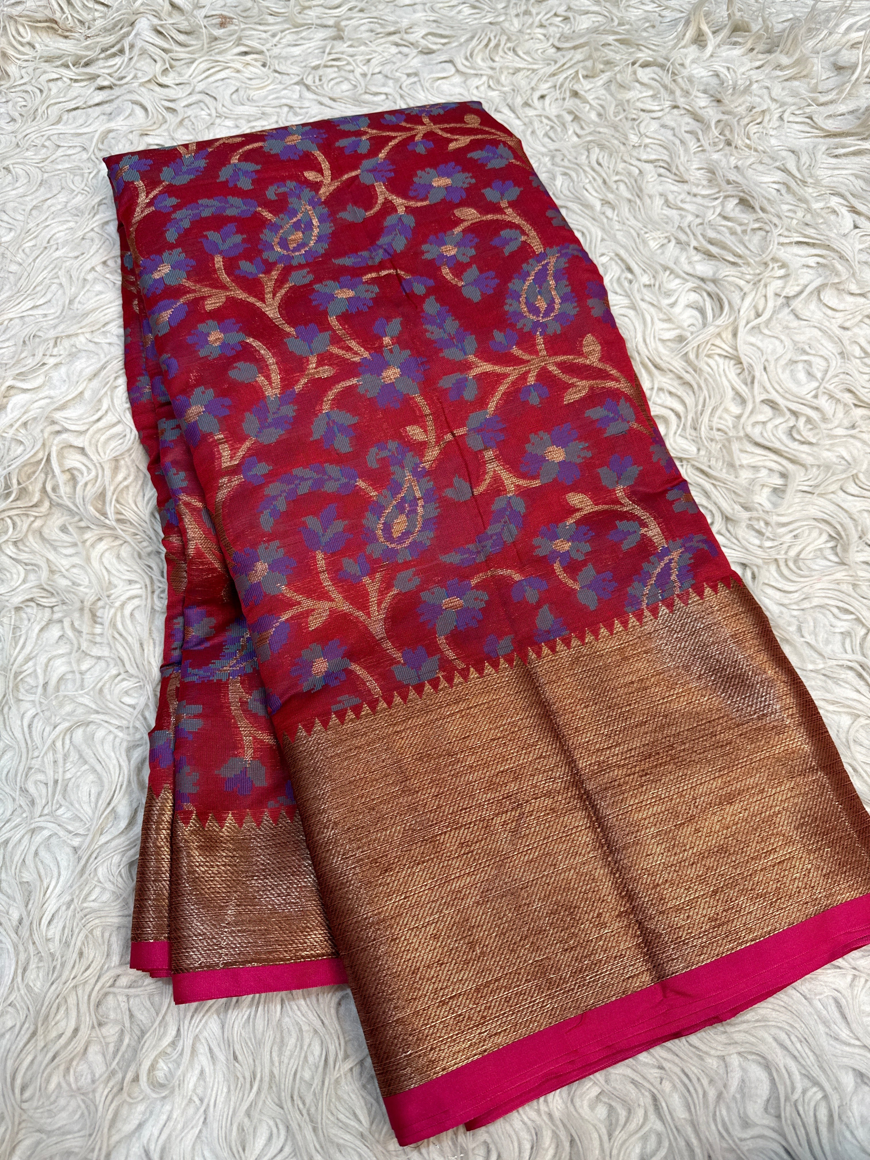 Semi katan Banarasi saree