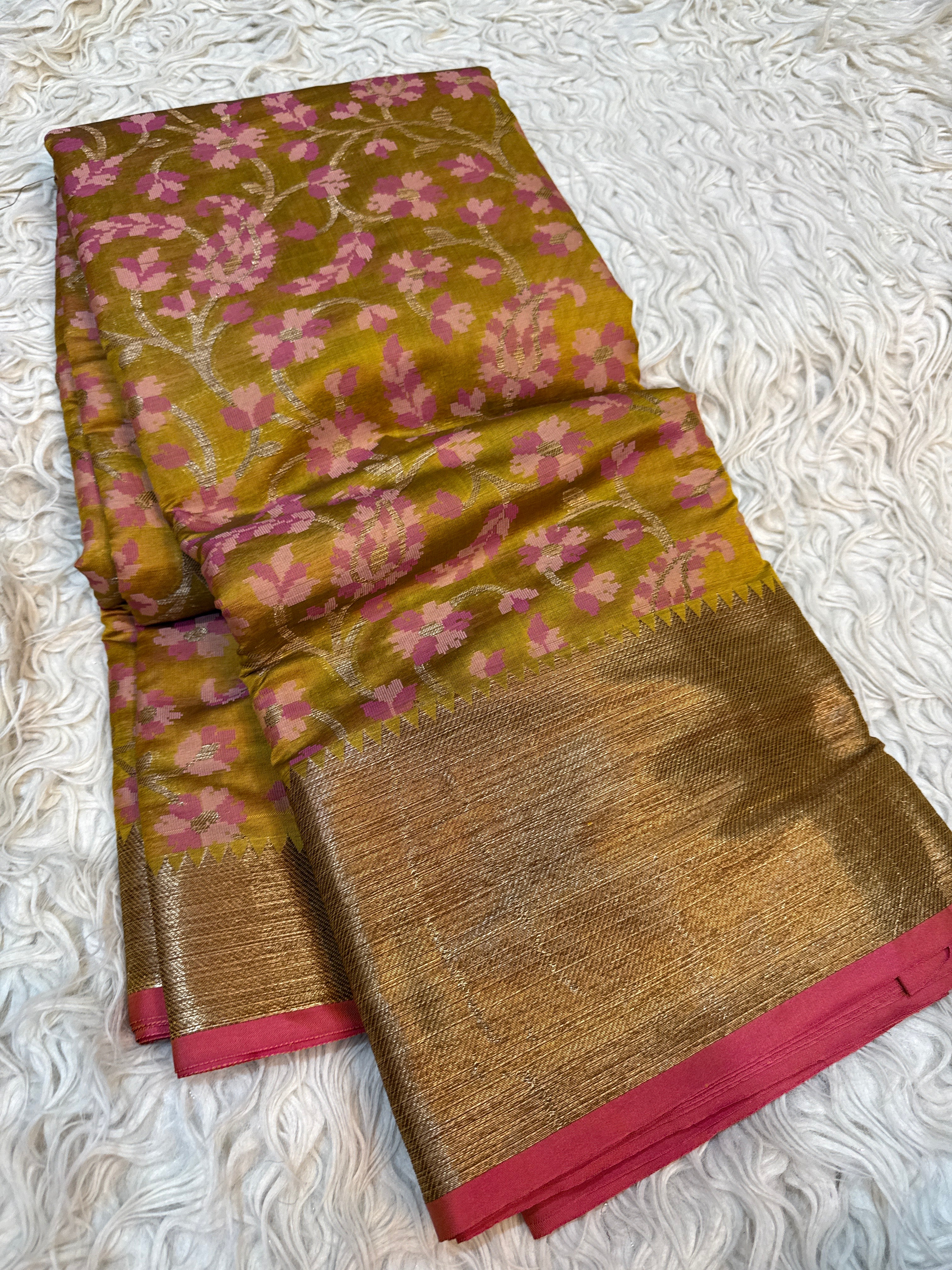 Semi katan Banarasi saree