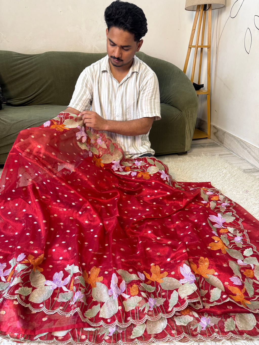 Banarasi tissue X Resham embroidery