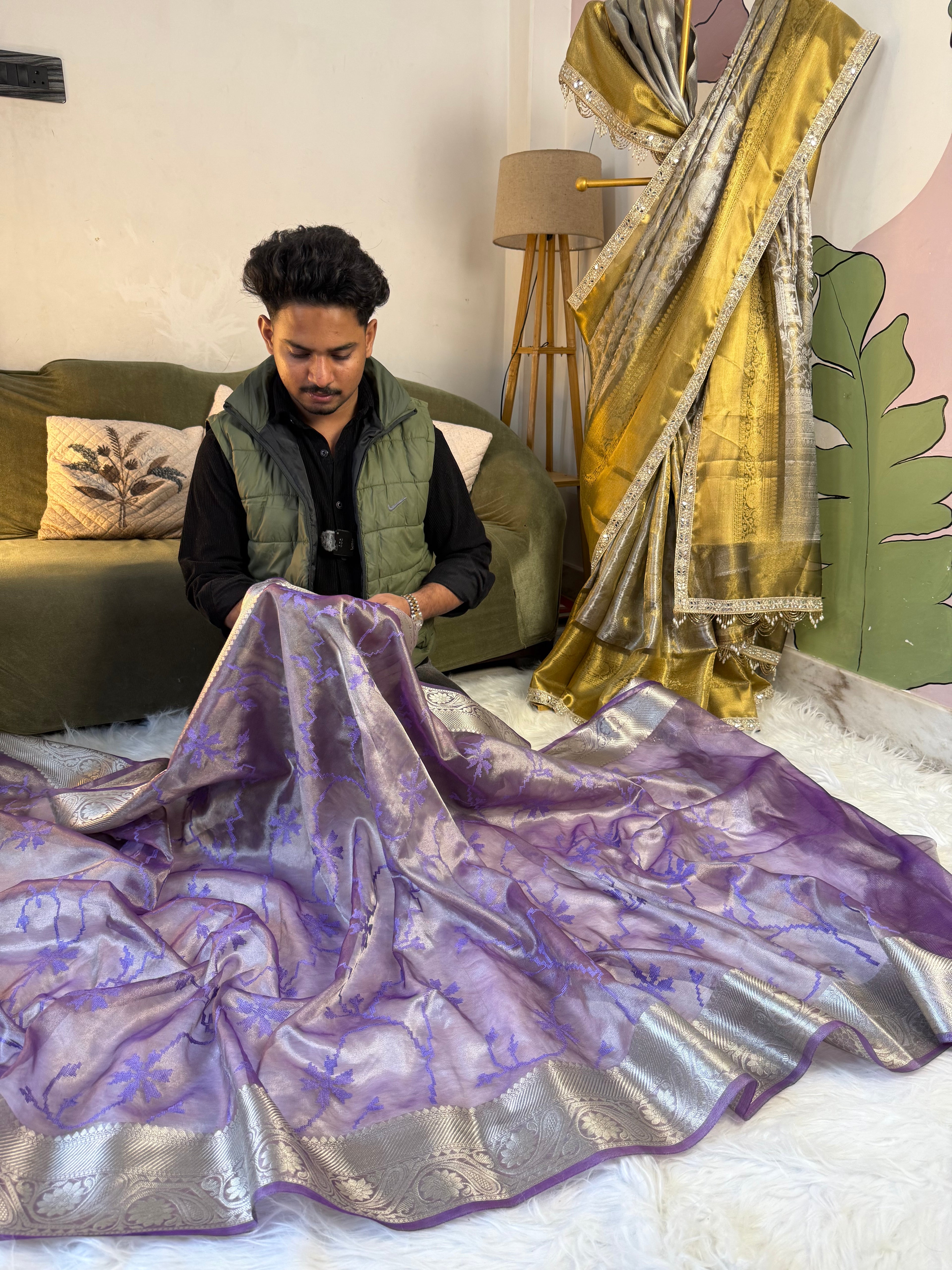 Banarasi tissue X Resham embroidery