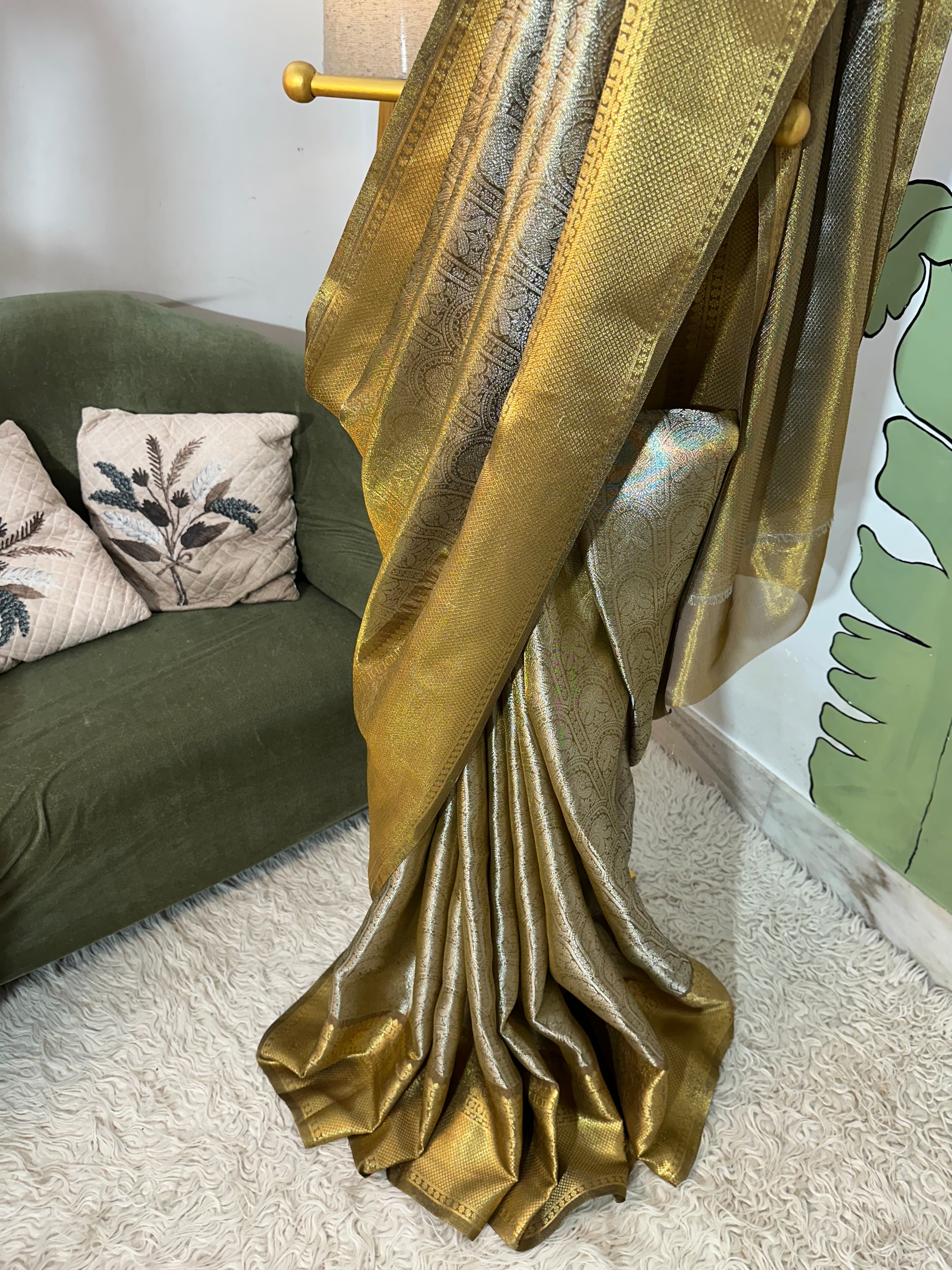 Kanjeevaram brocade tissue silk saree