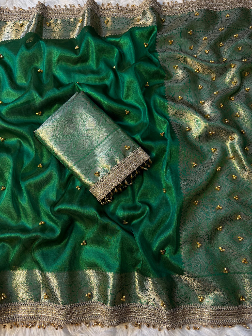 Banarasi tissue saree X ghungroo work