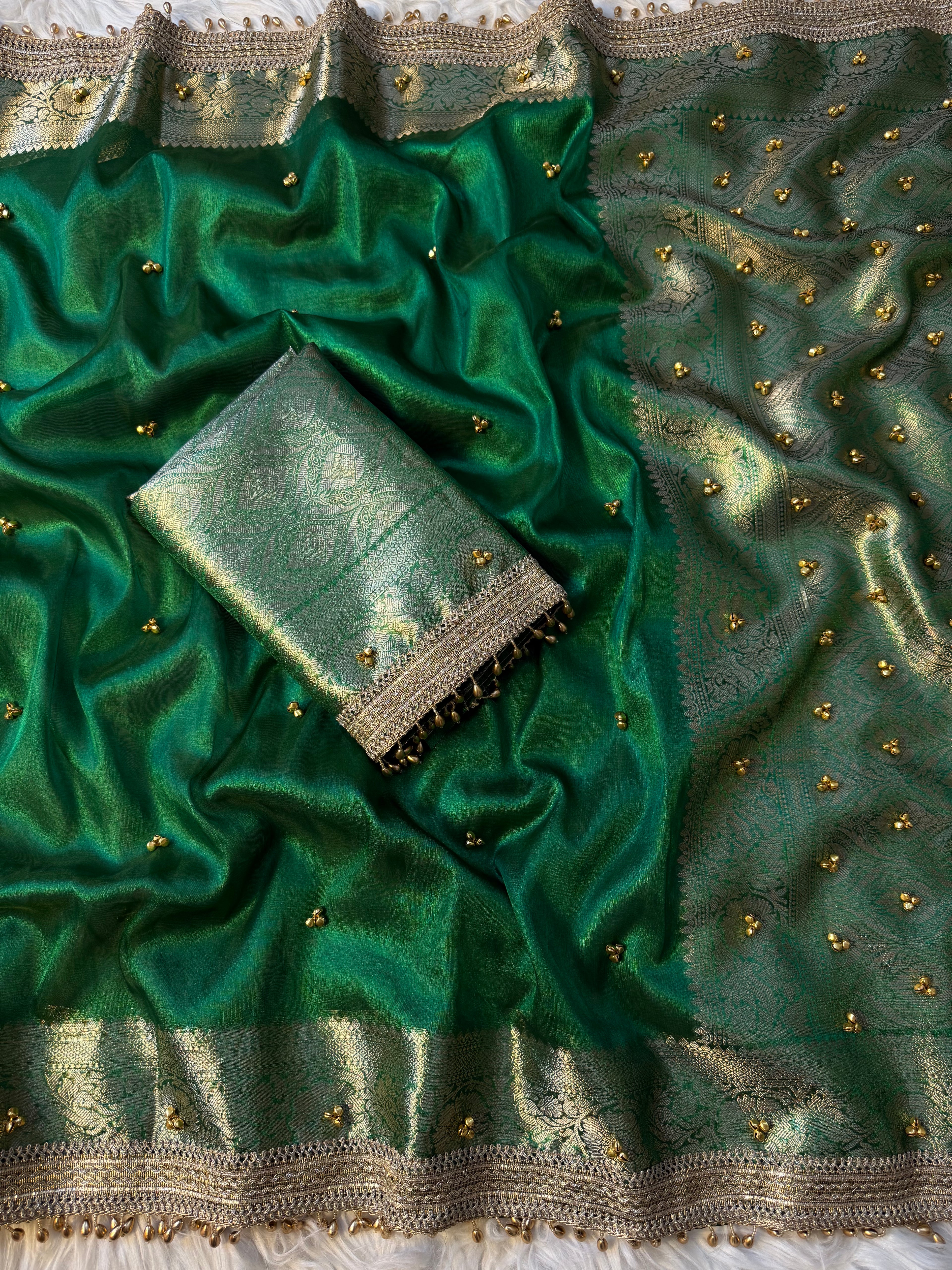 Banarasi tissue saree X ghungroo work