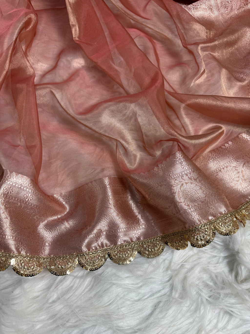 Aliaa Bhatt Inspired Designer Banarasi Tissue Saree