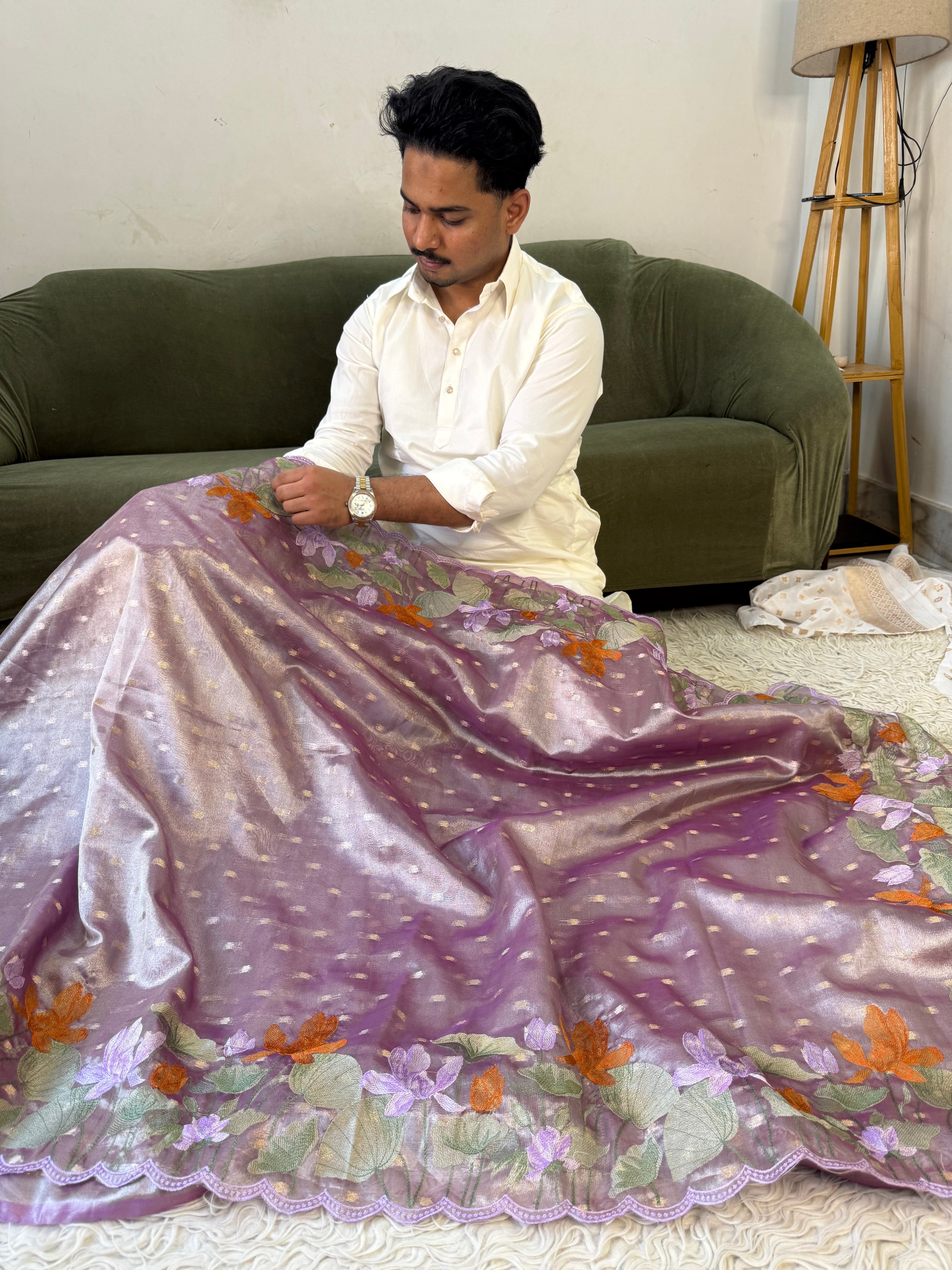 Banarasi tissue X Resham embroidery