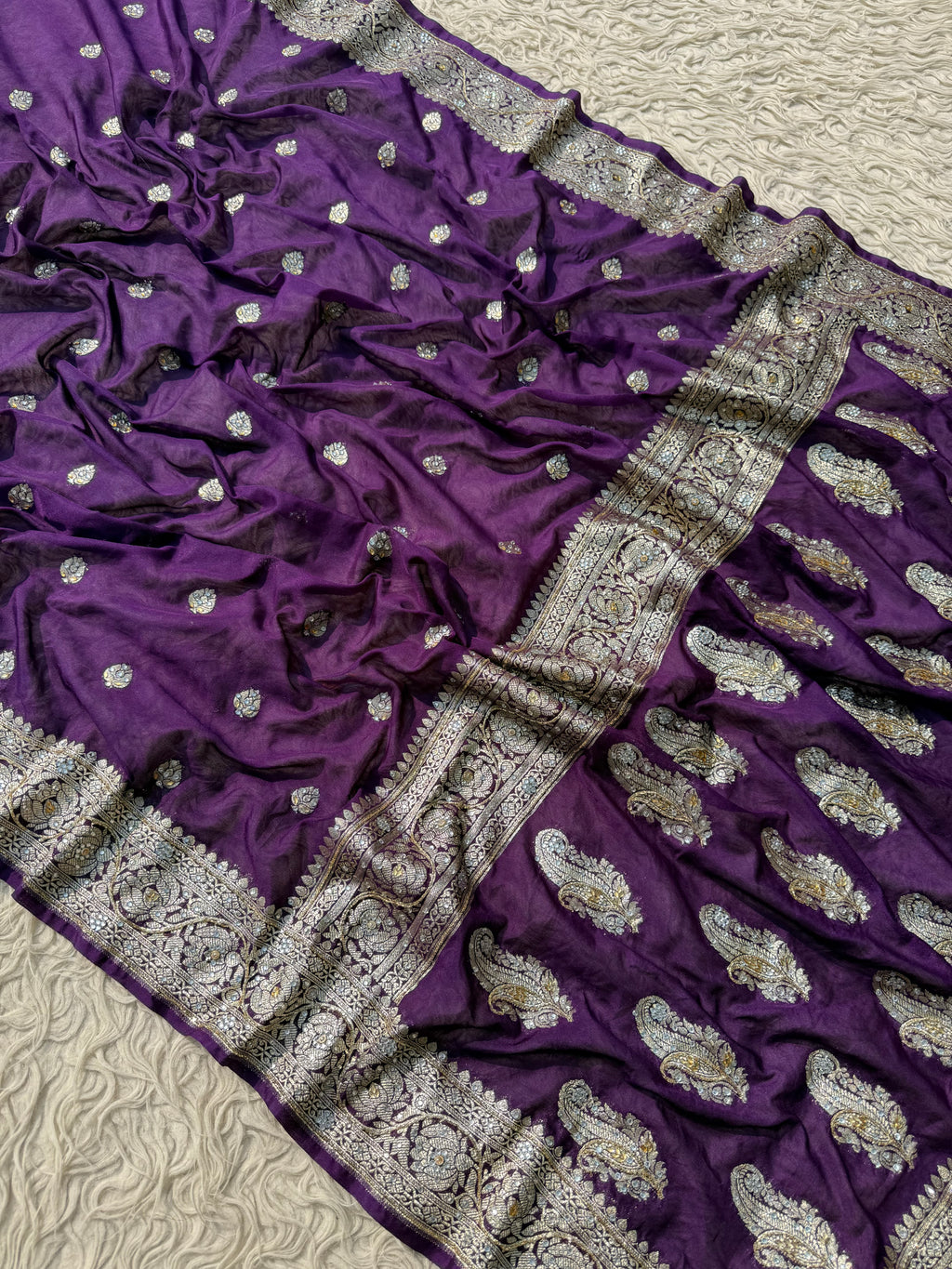 Aishwarya X Madhuri Georgette Designer Saree with cutdana handwork