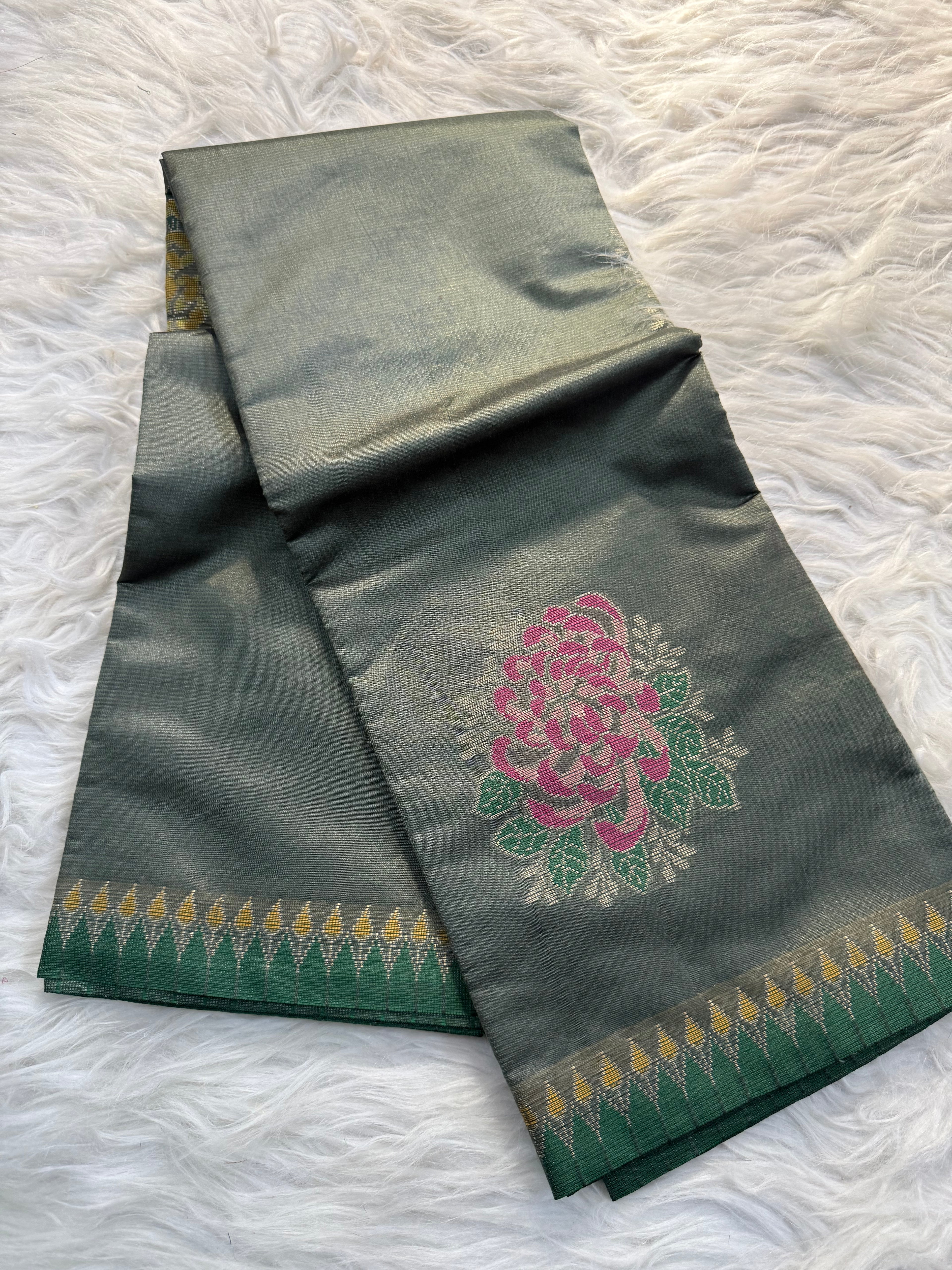 multi color Tusshar Silk Saree