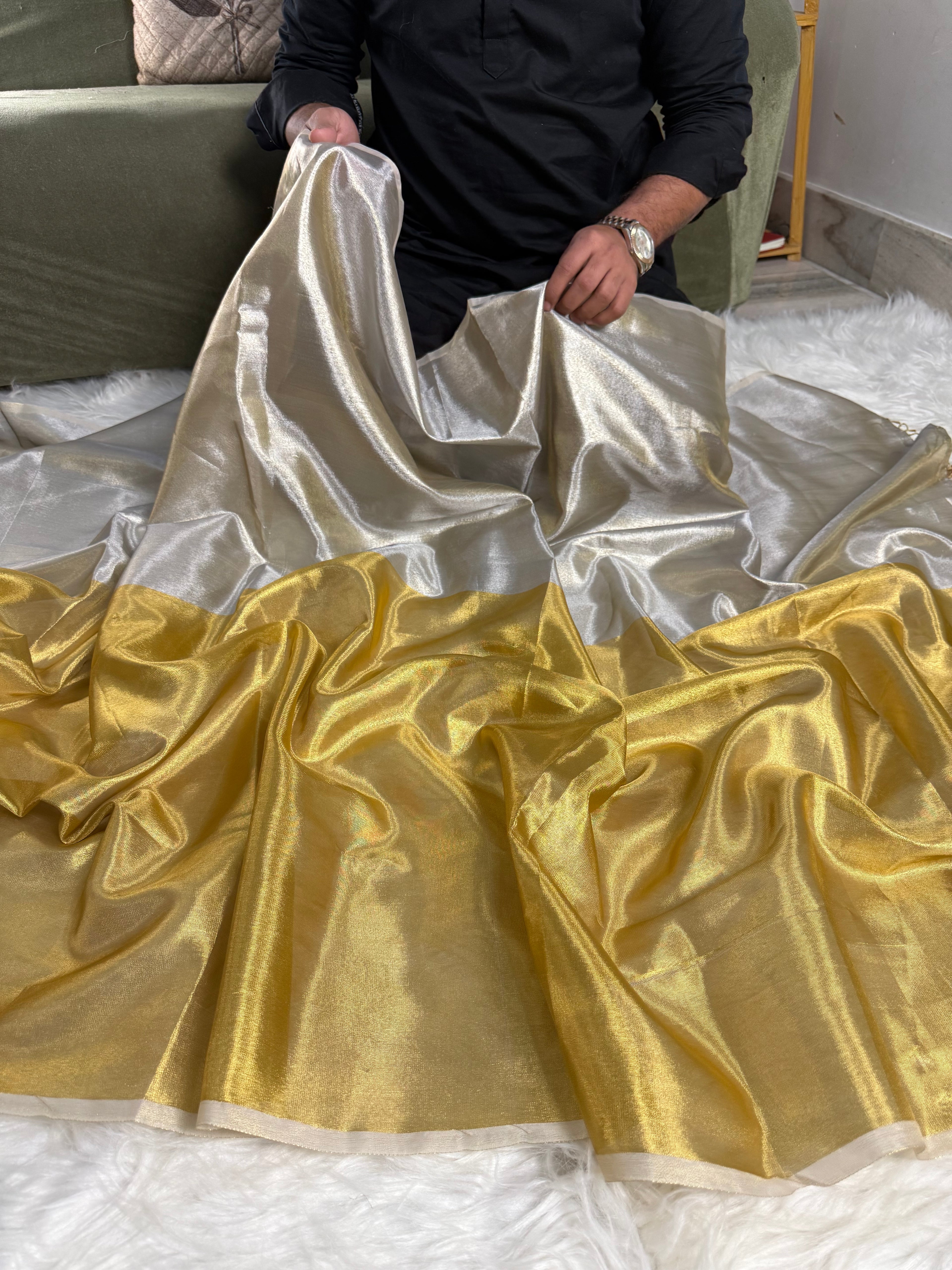 Moonlight tissue saree