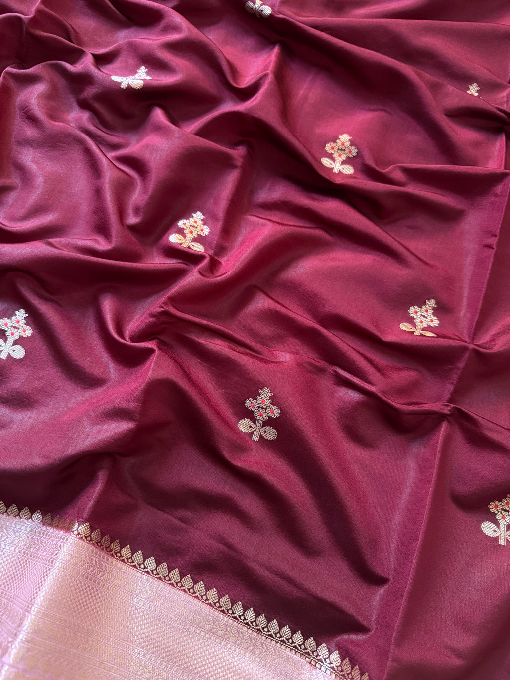 Butter Silk Banarasi Saree with minakari buti and border