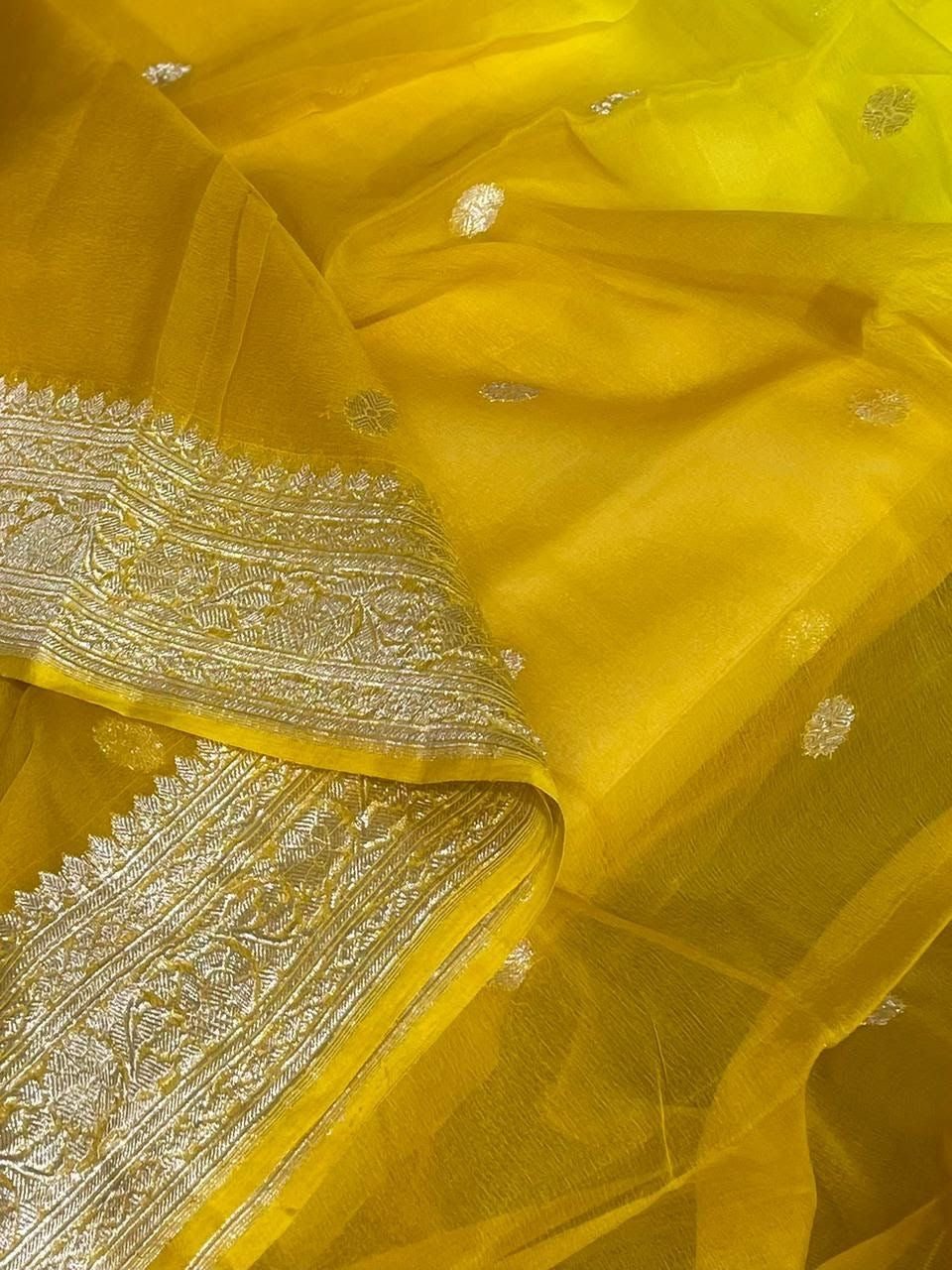 Pure khaddi chiffon silk kaduwa handwoven Banarasi saree