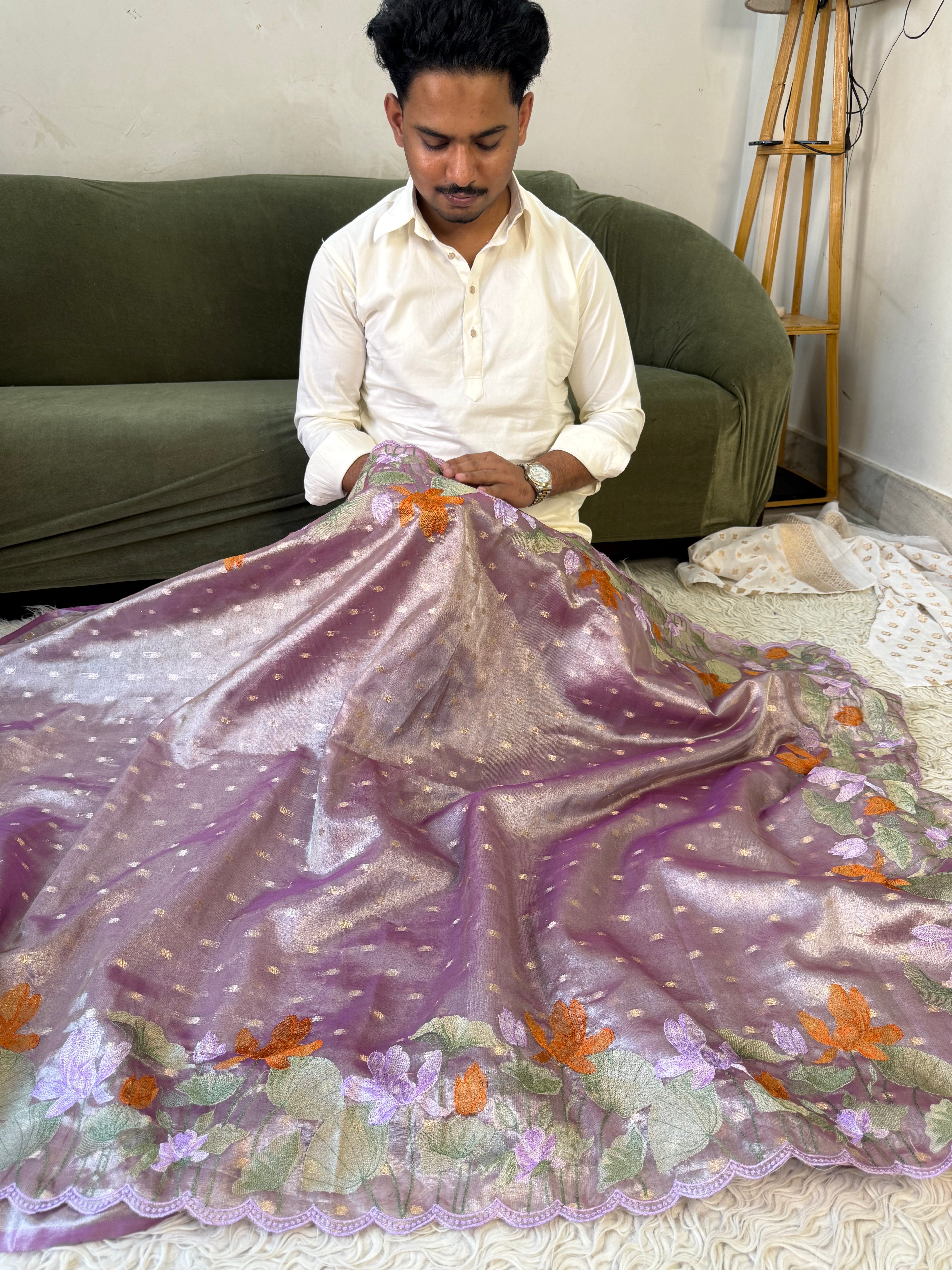 Banarasi tissue X Resham embroidery