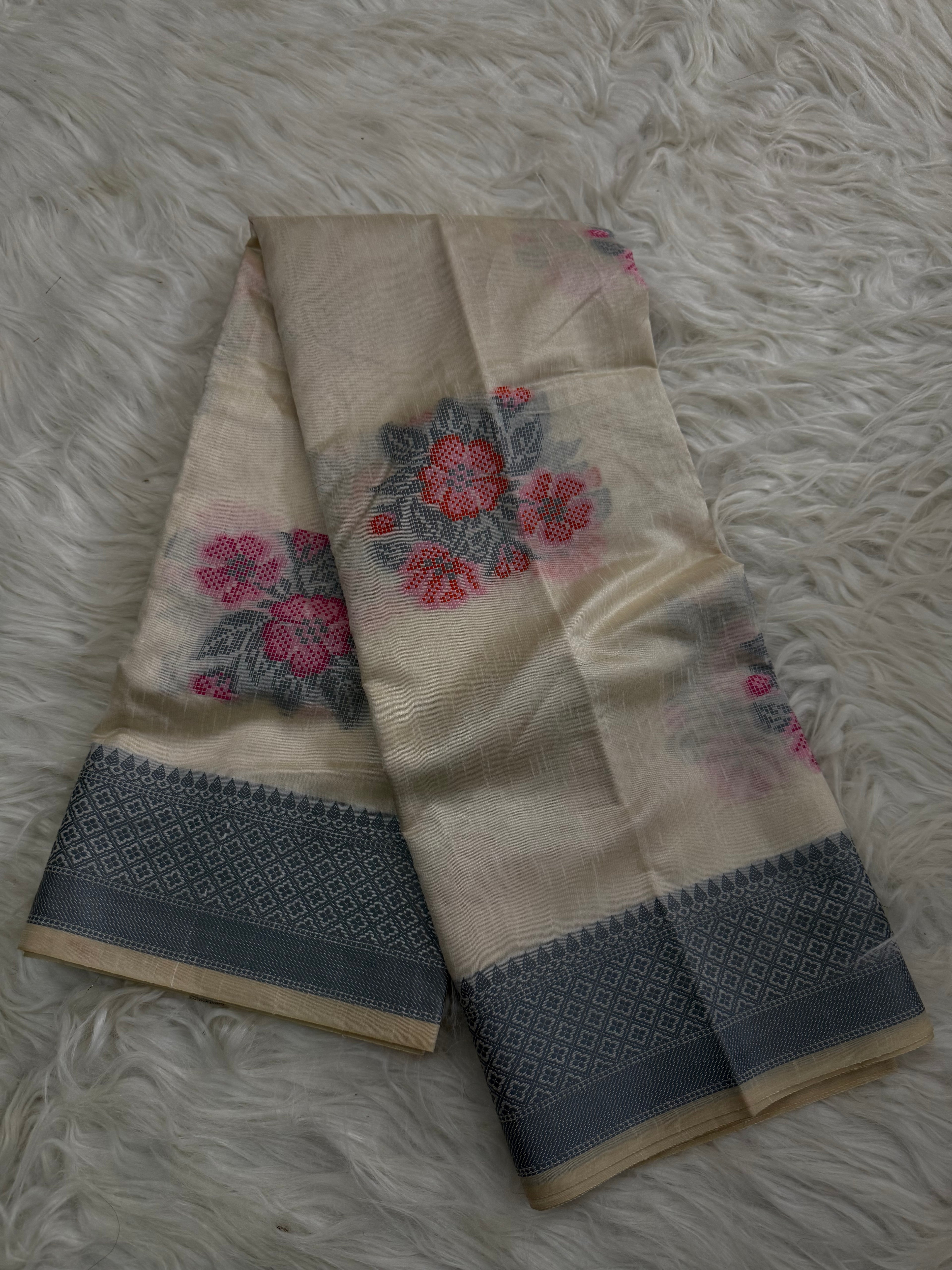 Off white Semi Tusshar Saree