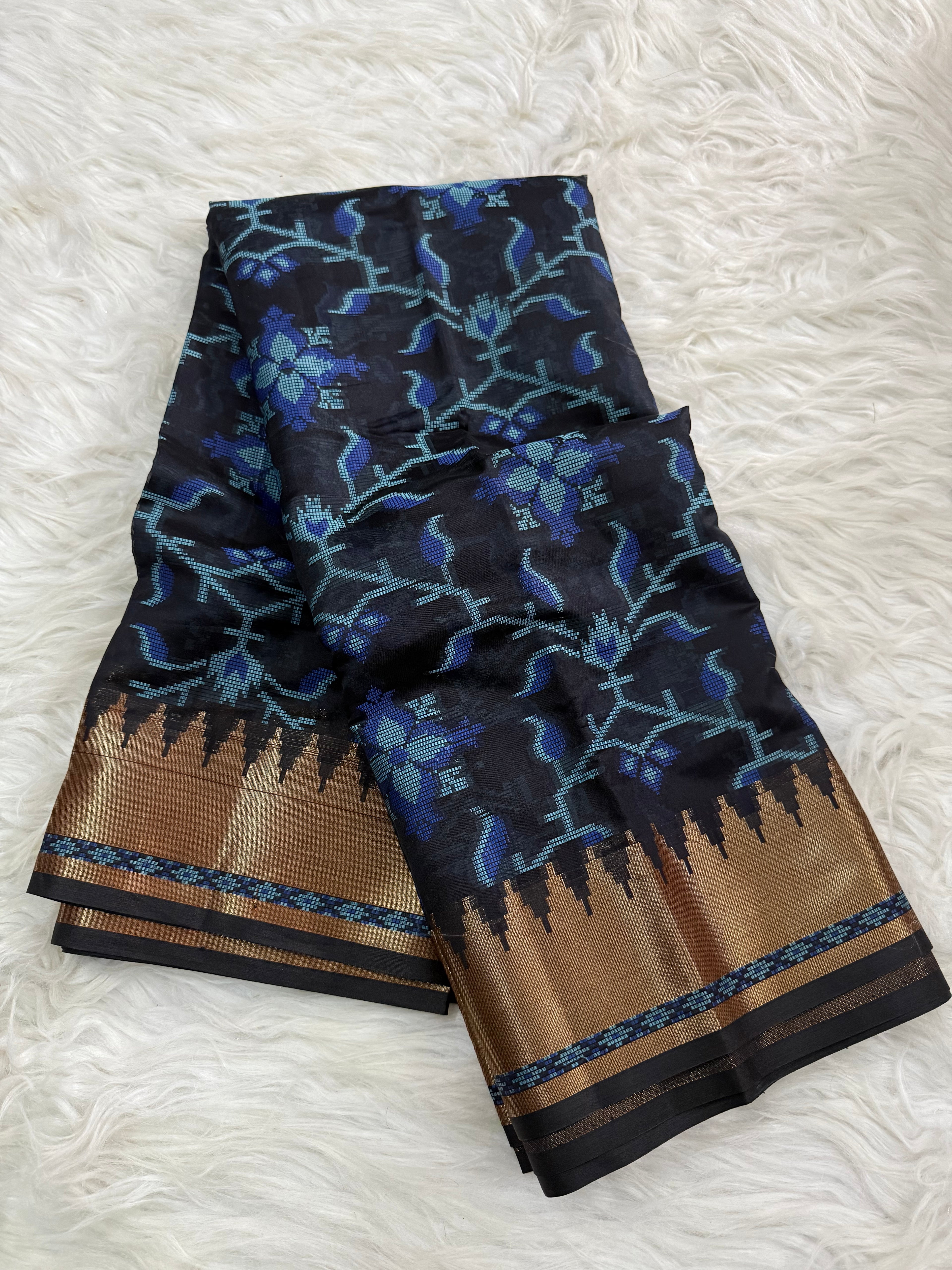 Multi Color floral Jaal Saree