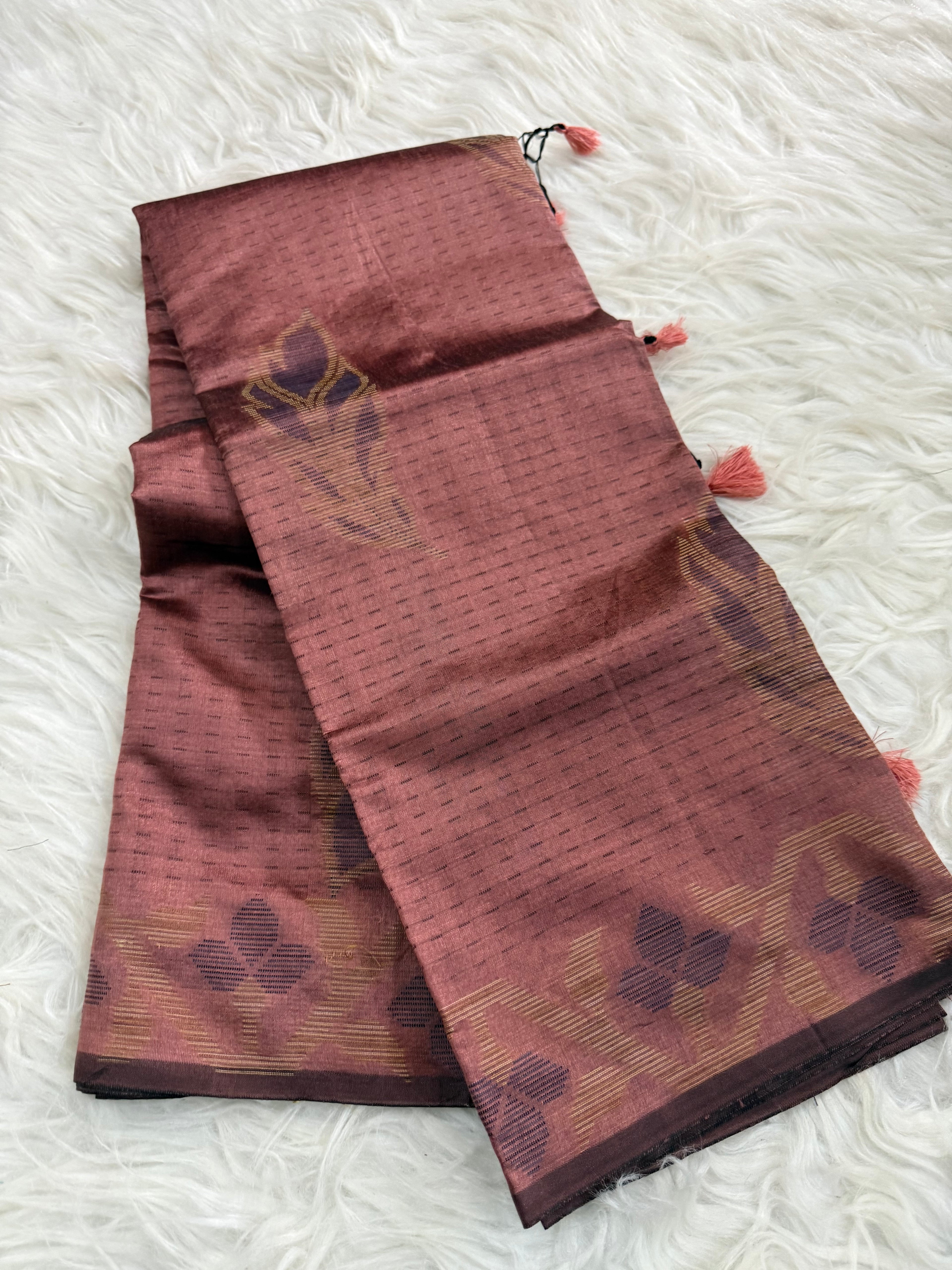 Semi Tusshar Silk Saree