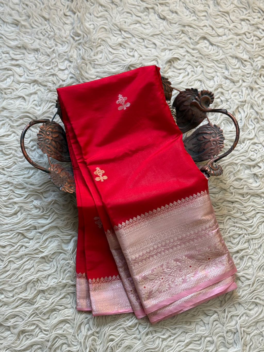 Butter Silk Banarasi Saree with minakari buti and border
