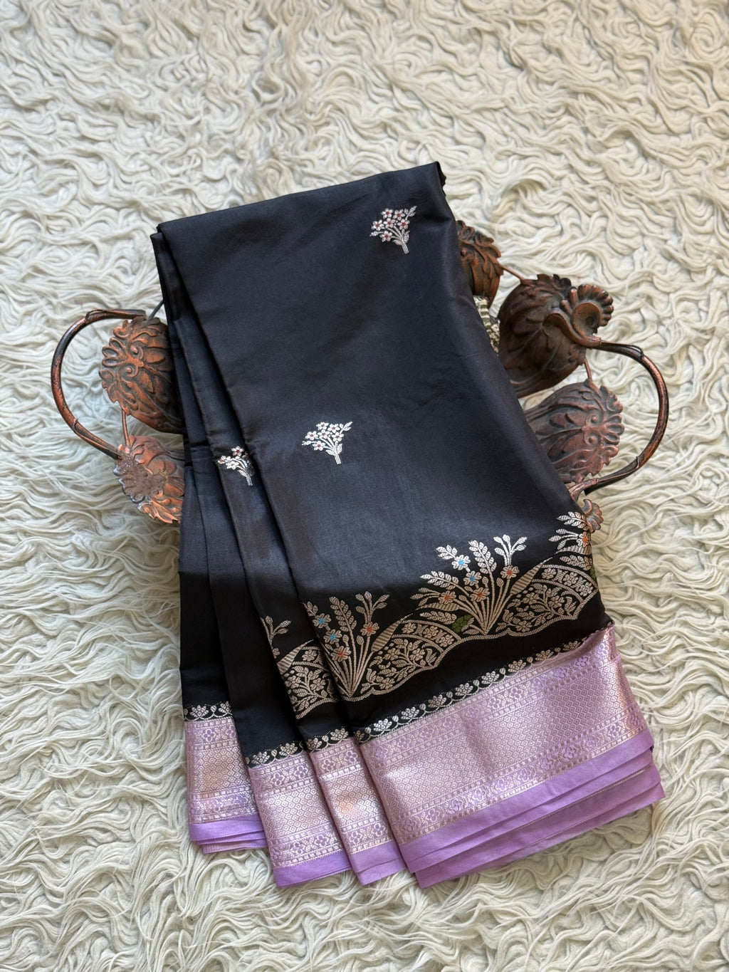 Butter Silk Banarasi Saree with minakari buti and border