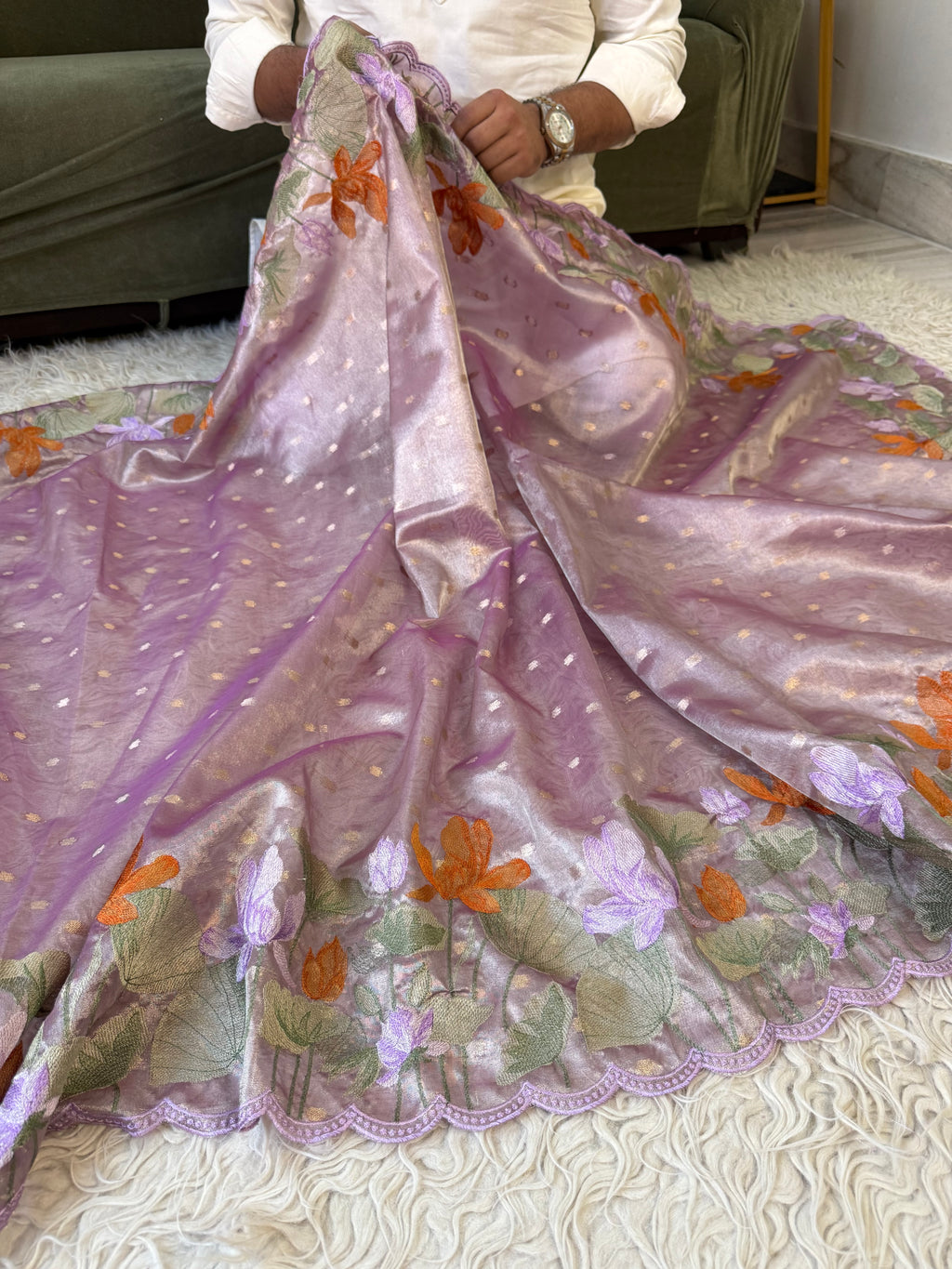 Banarasi tissue X Resham embroidery