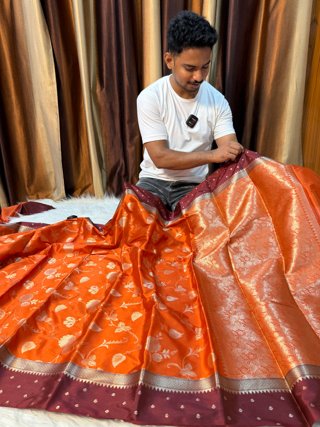 Semi katan silk saree