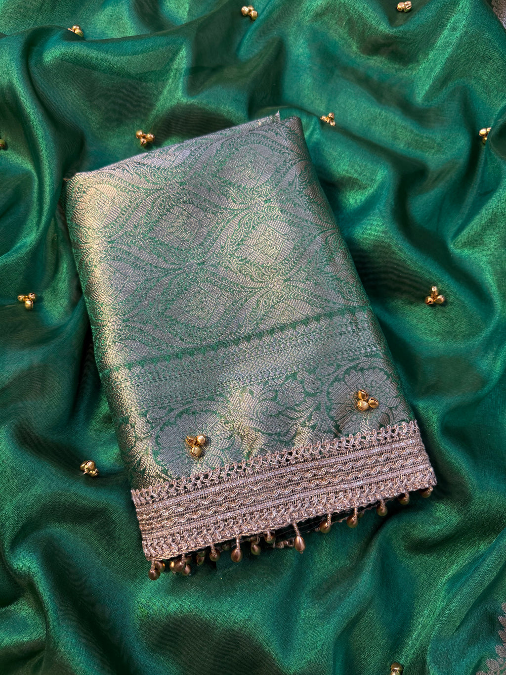 Banarasi tissue saree X ghungroo work