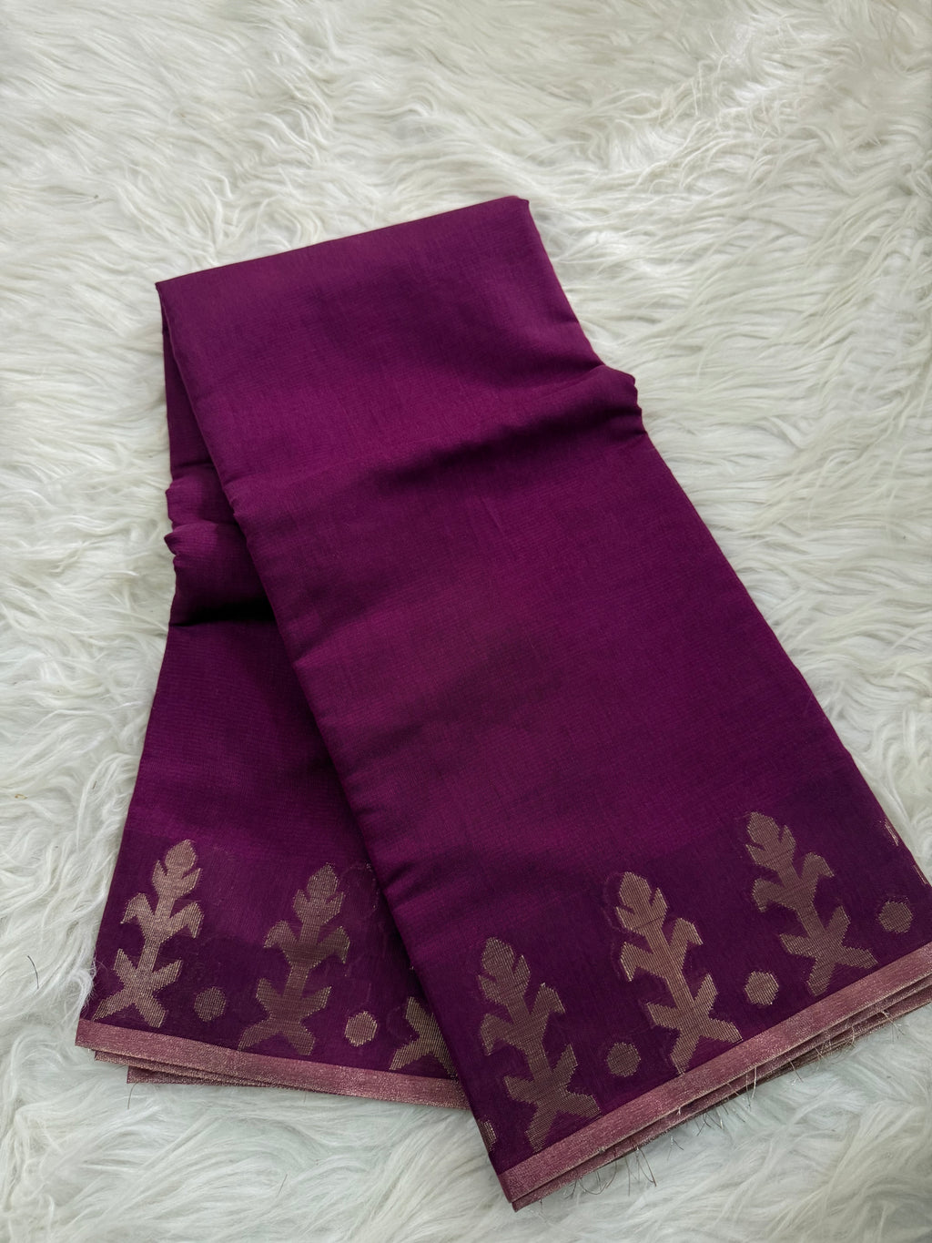 Magenta Khaadi Saree