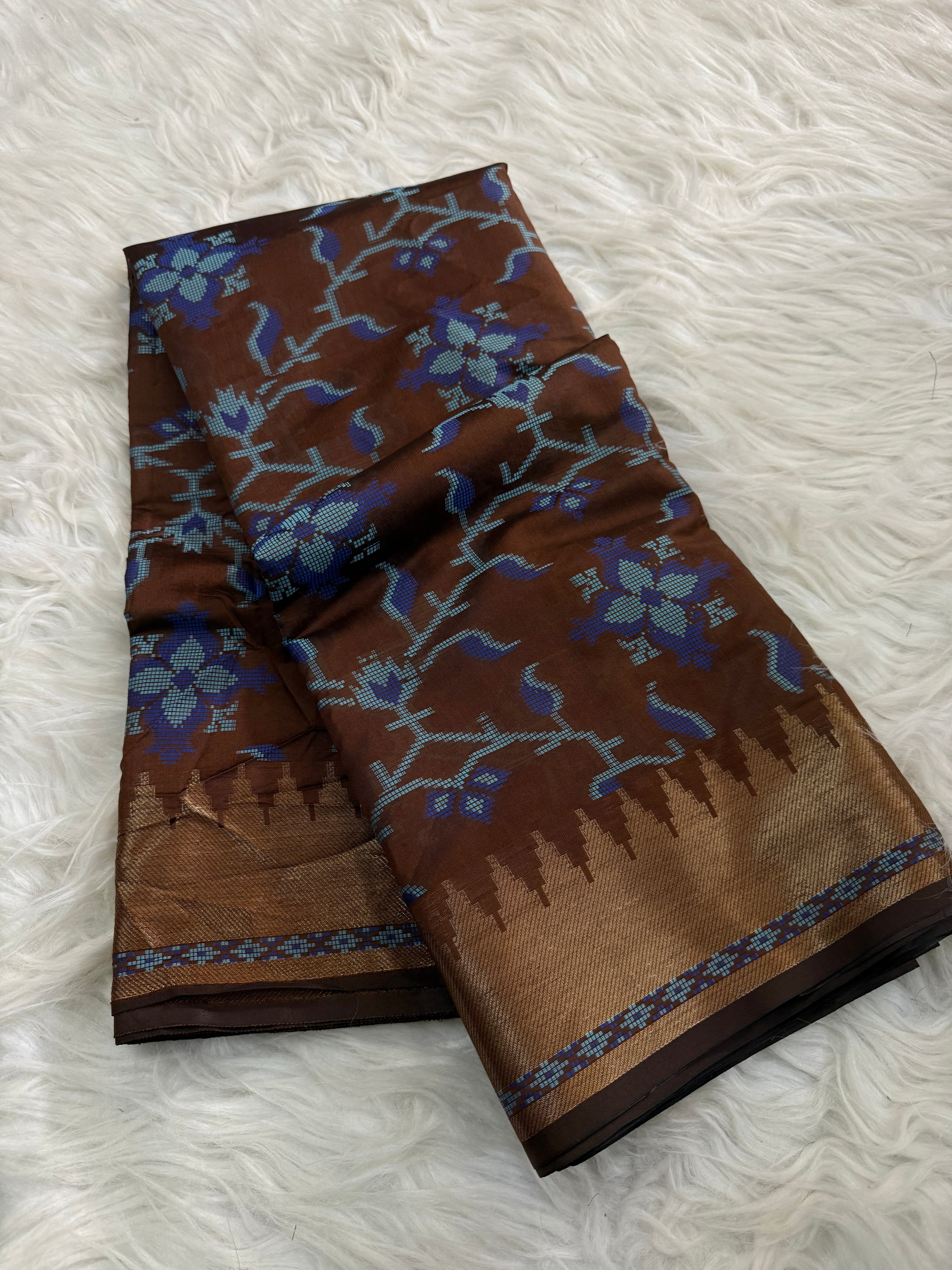 Multi color Jaal Silk Saree