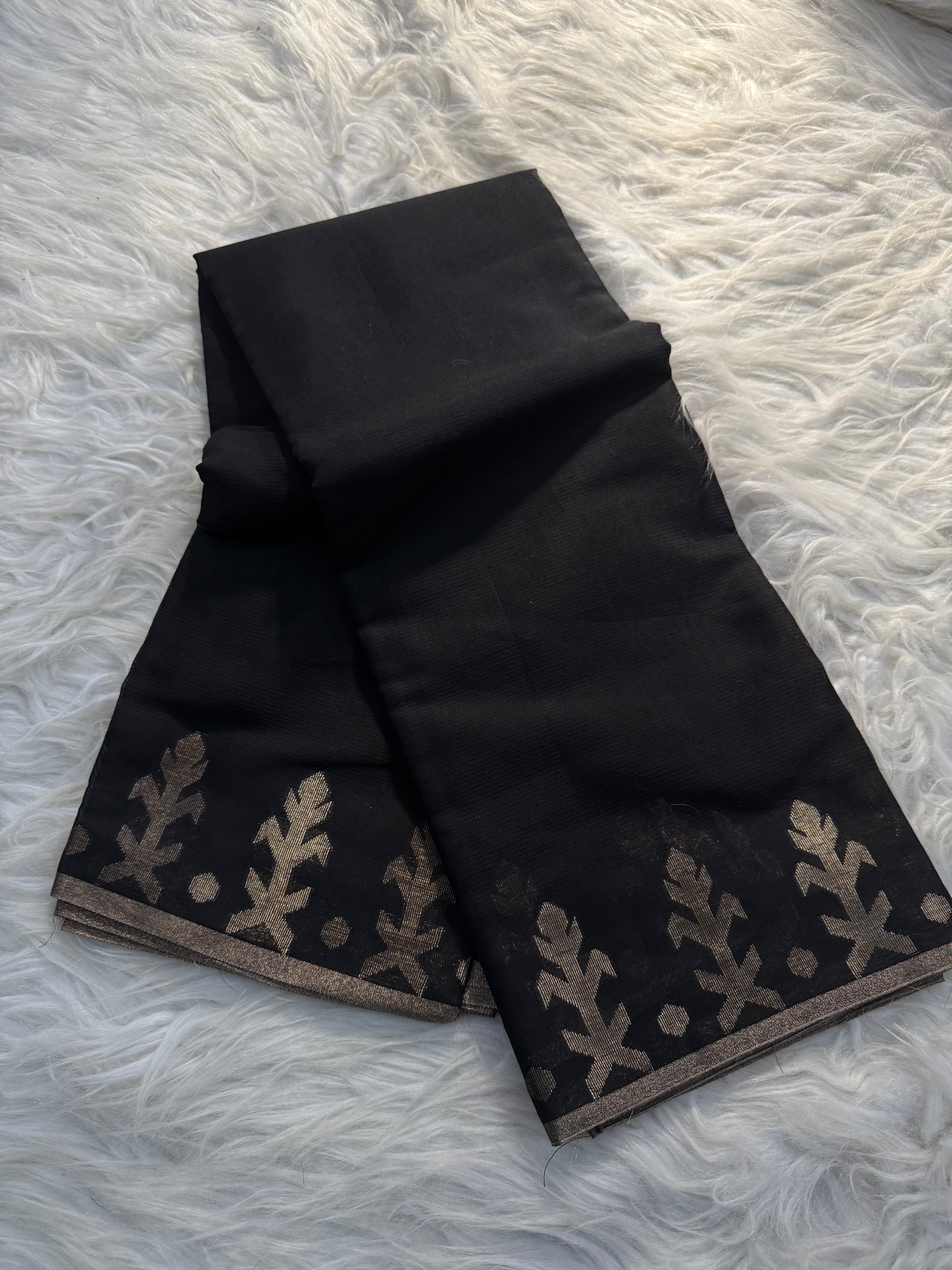 Black Khaadi Saree
