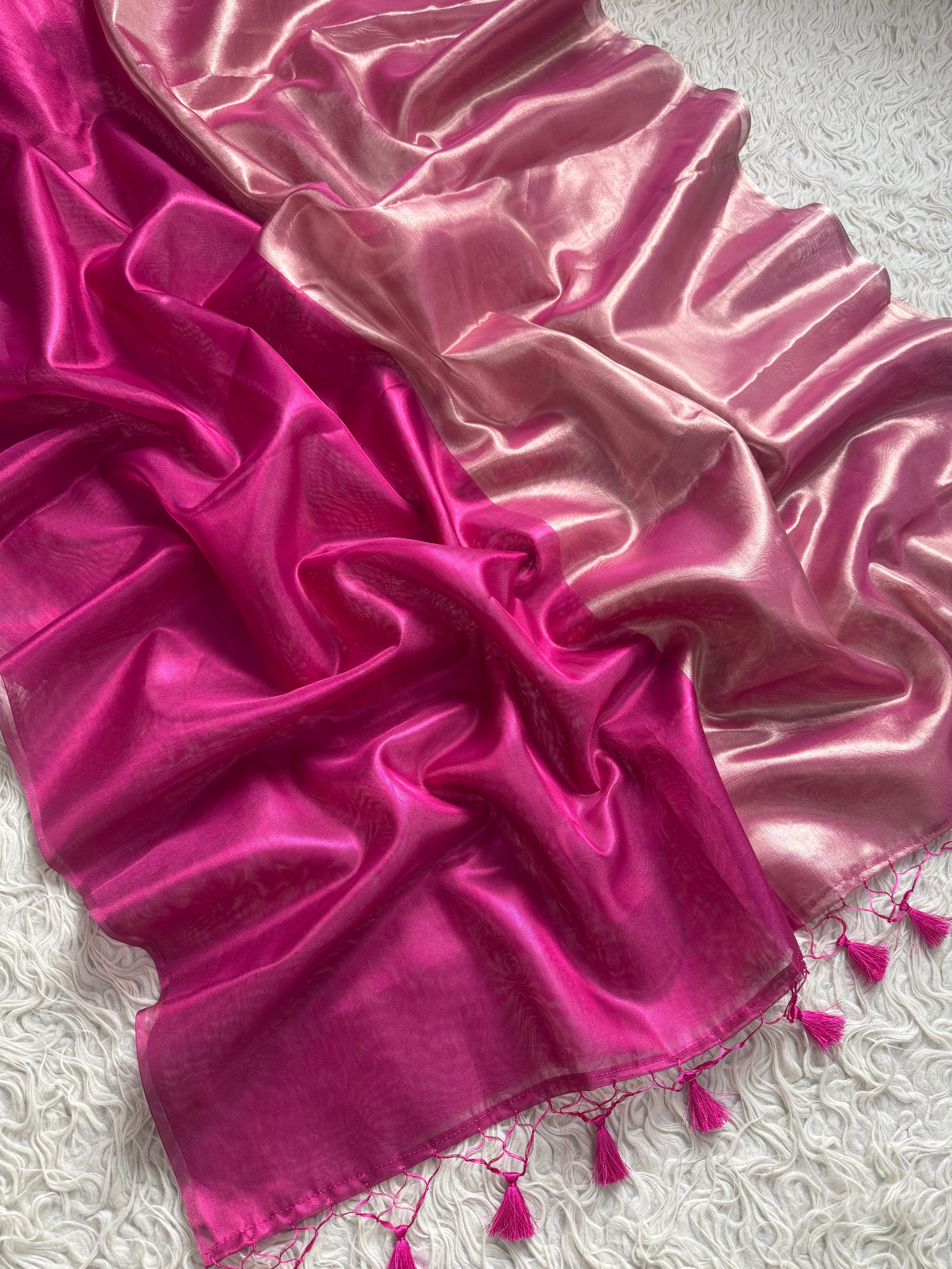 Moonlight tissue saree