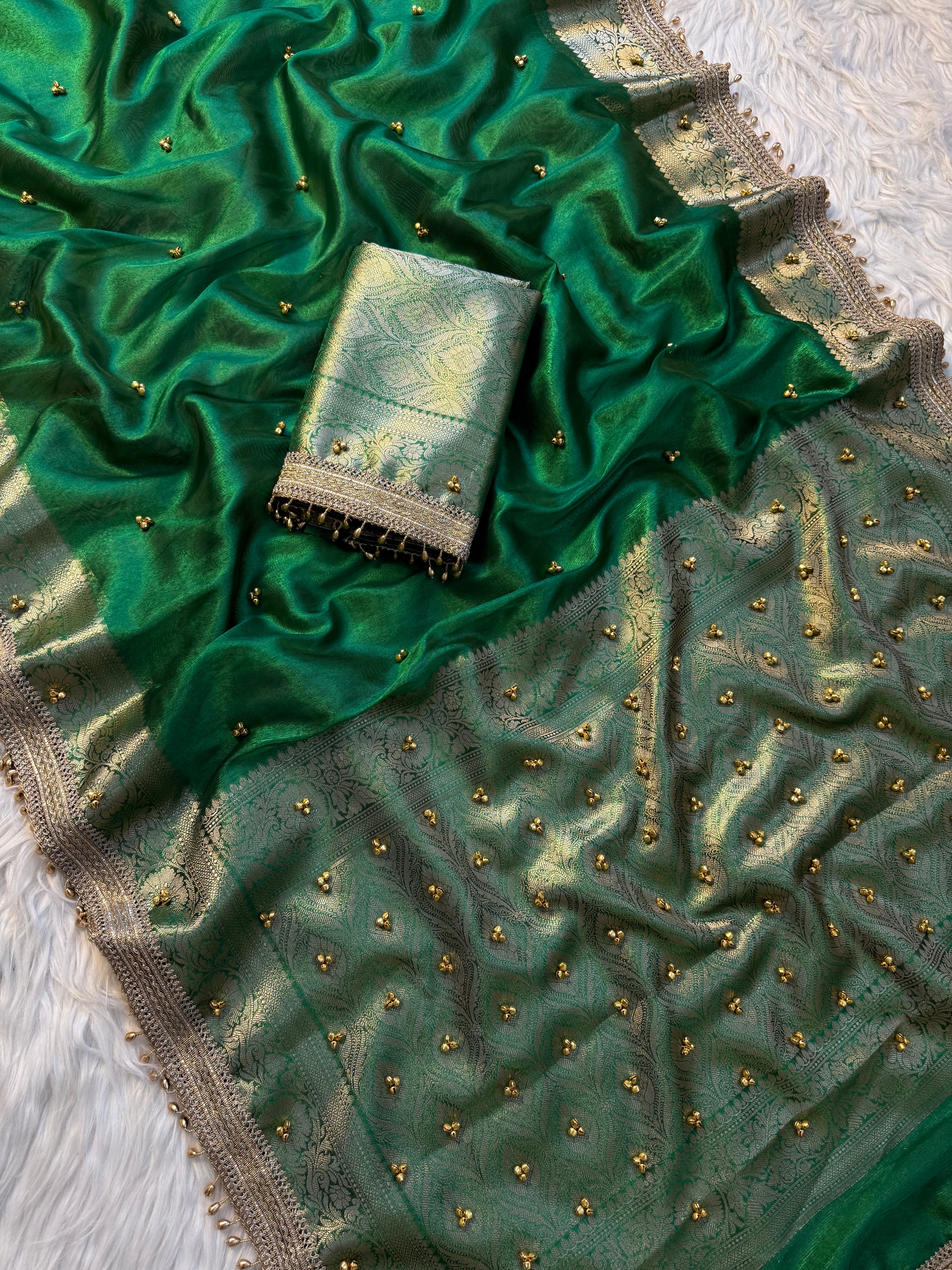 Banarasi tissue saree X ghungroo work