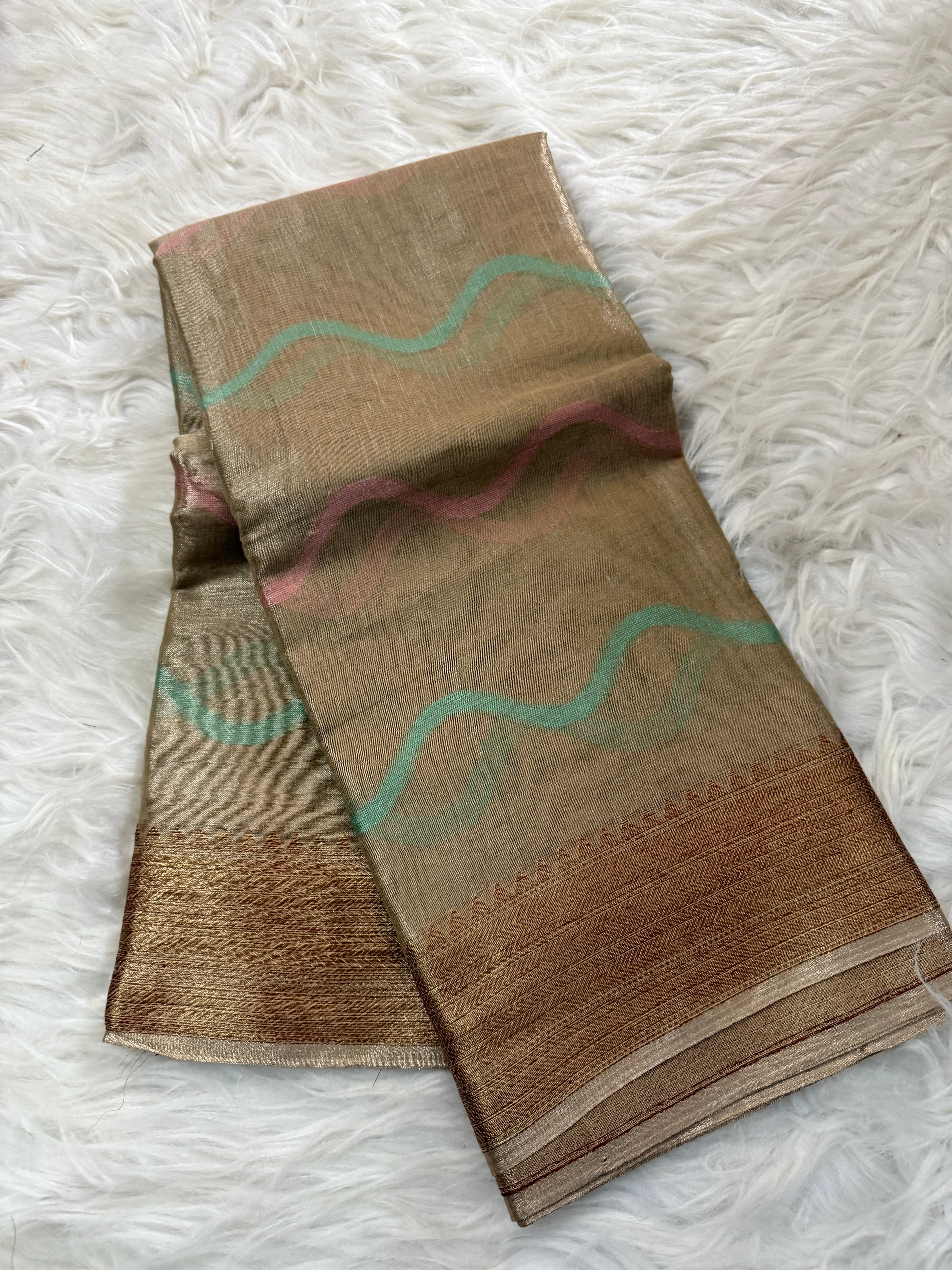 Linen Tissue Silk Saree