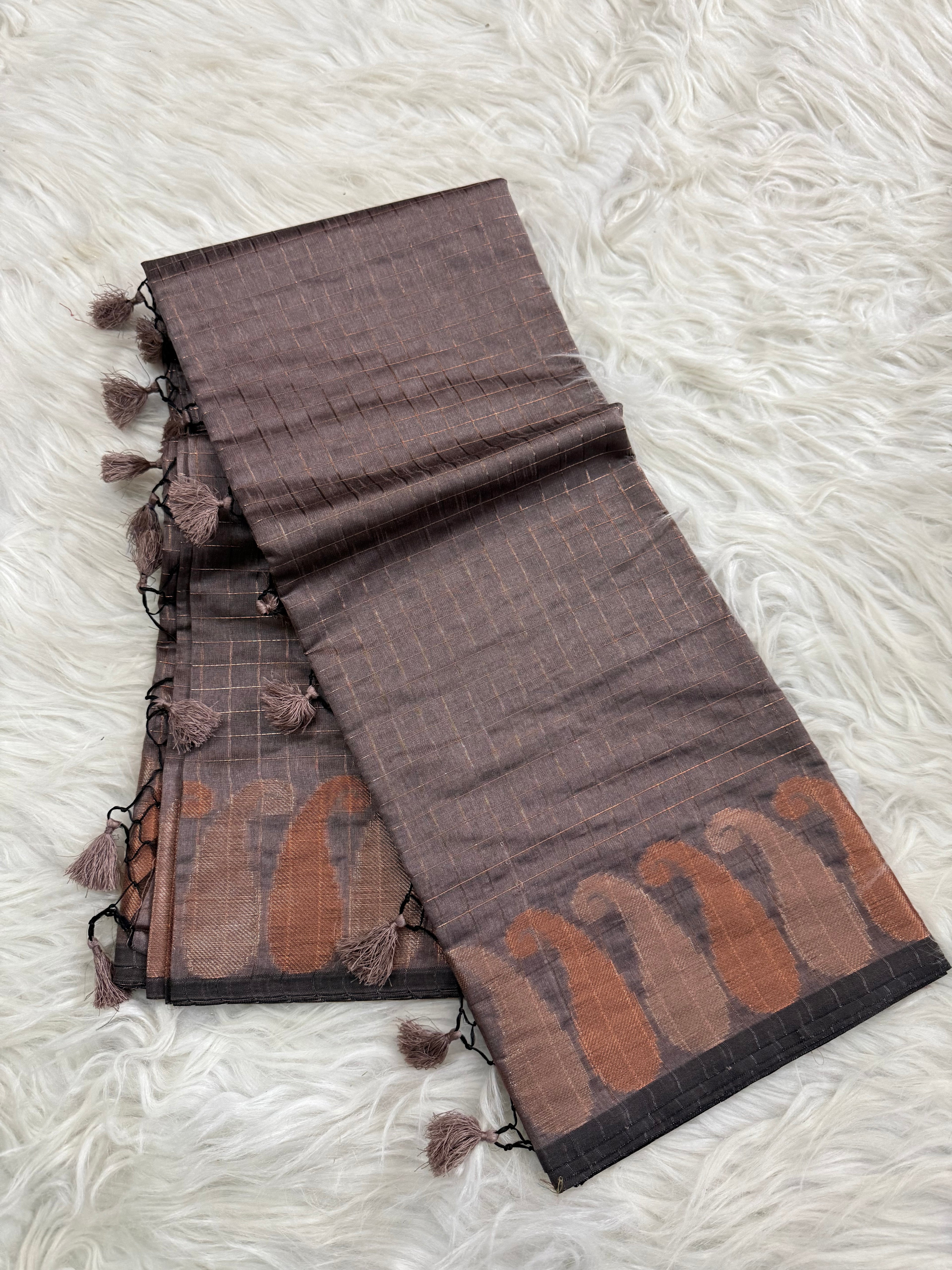 Semi Tusshar Silk Saree