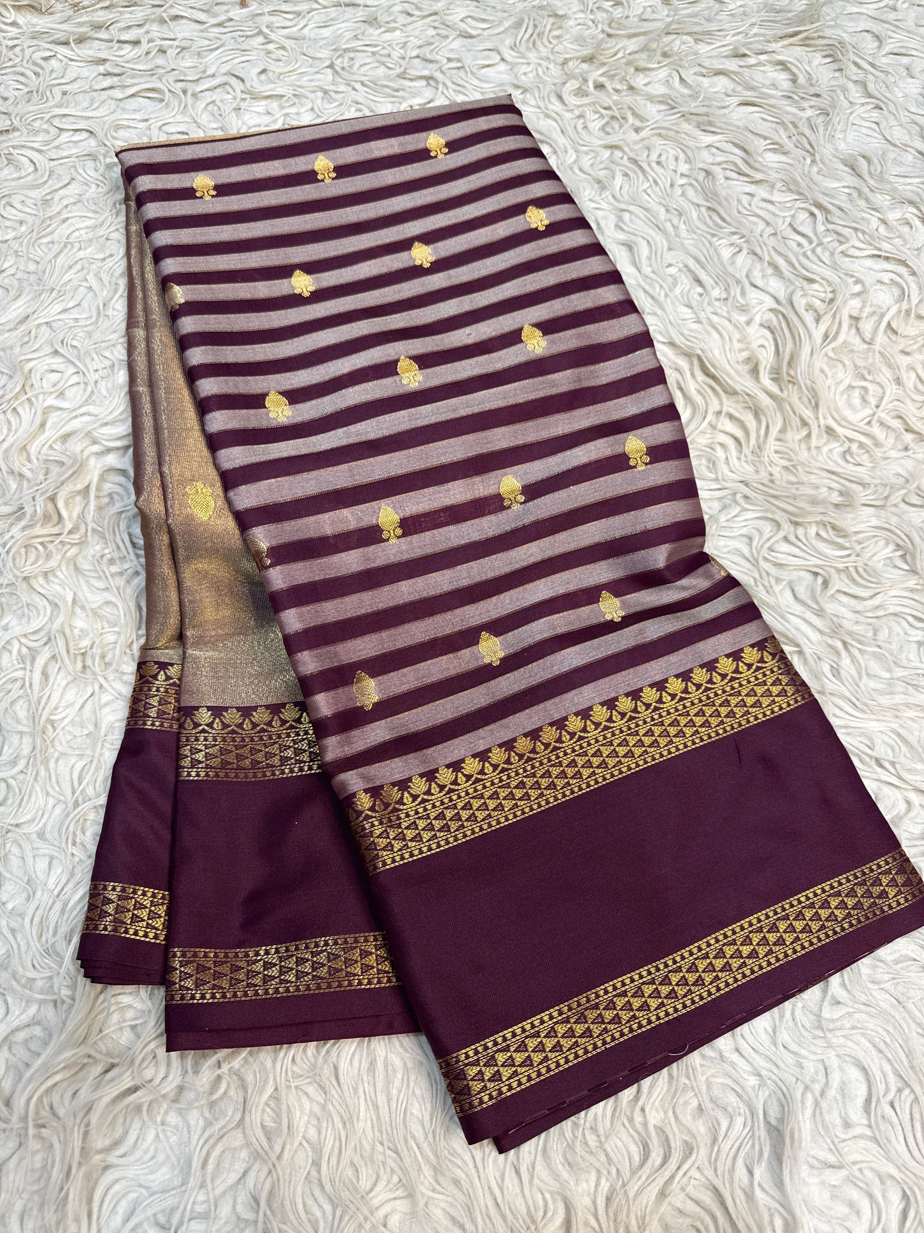 Semi katan Banarasi saree