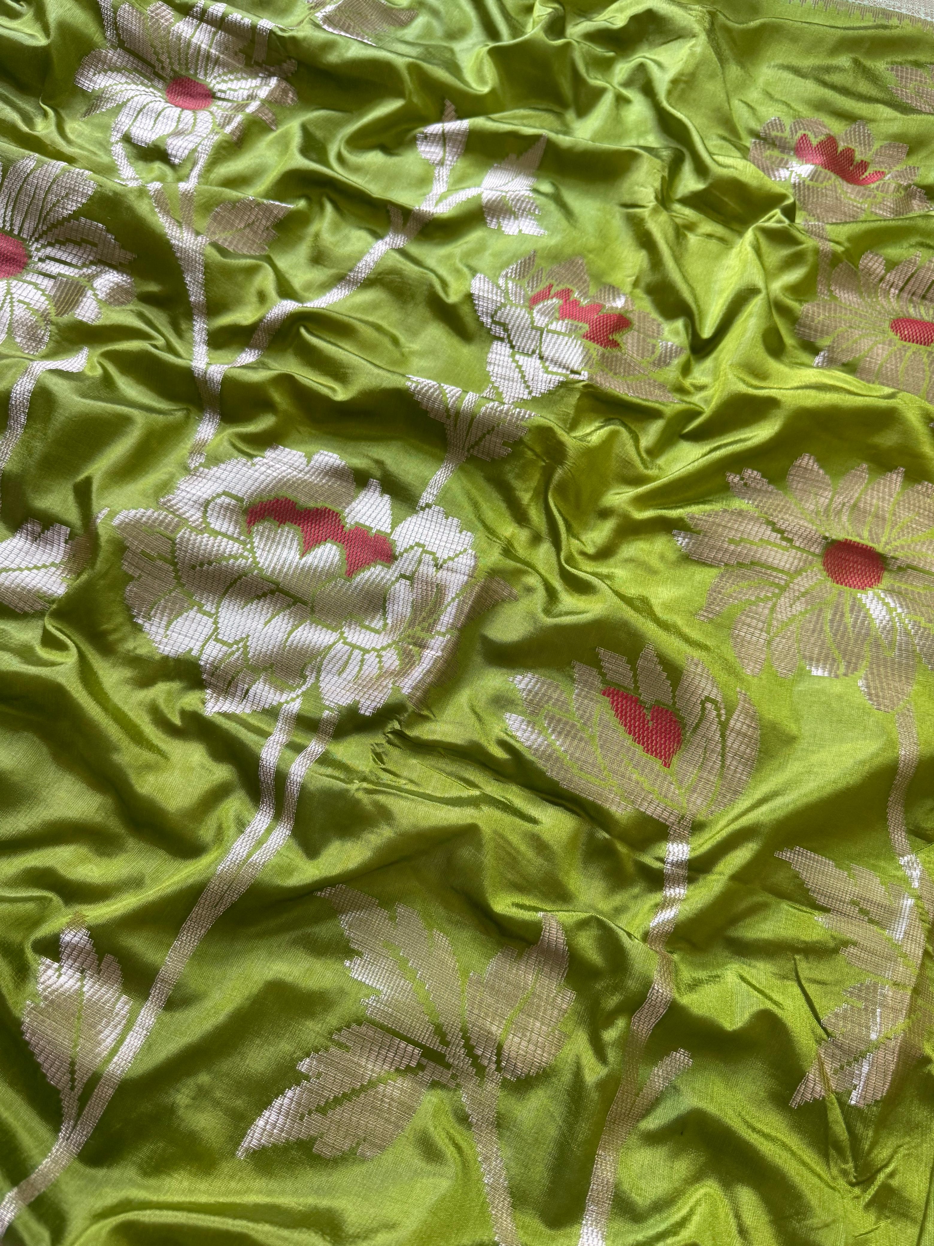 Chiniya Banarasi Saree with minakari unique design concept