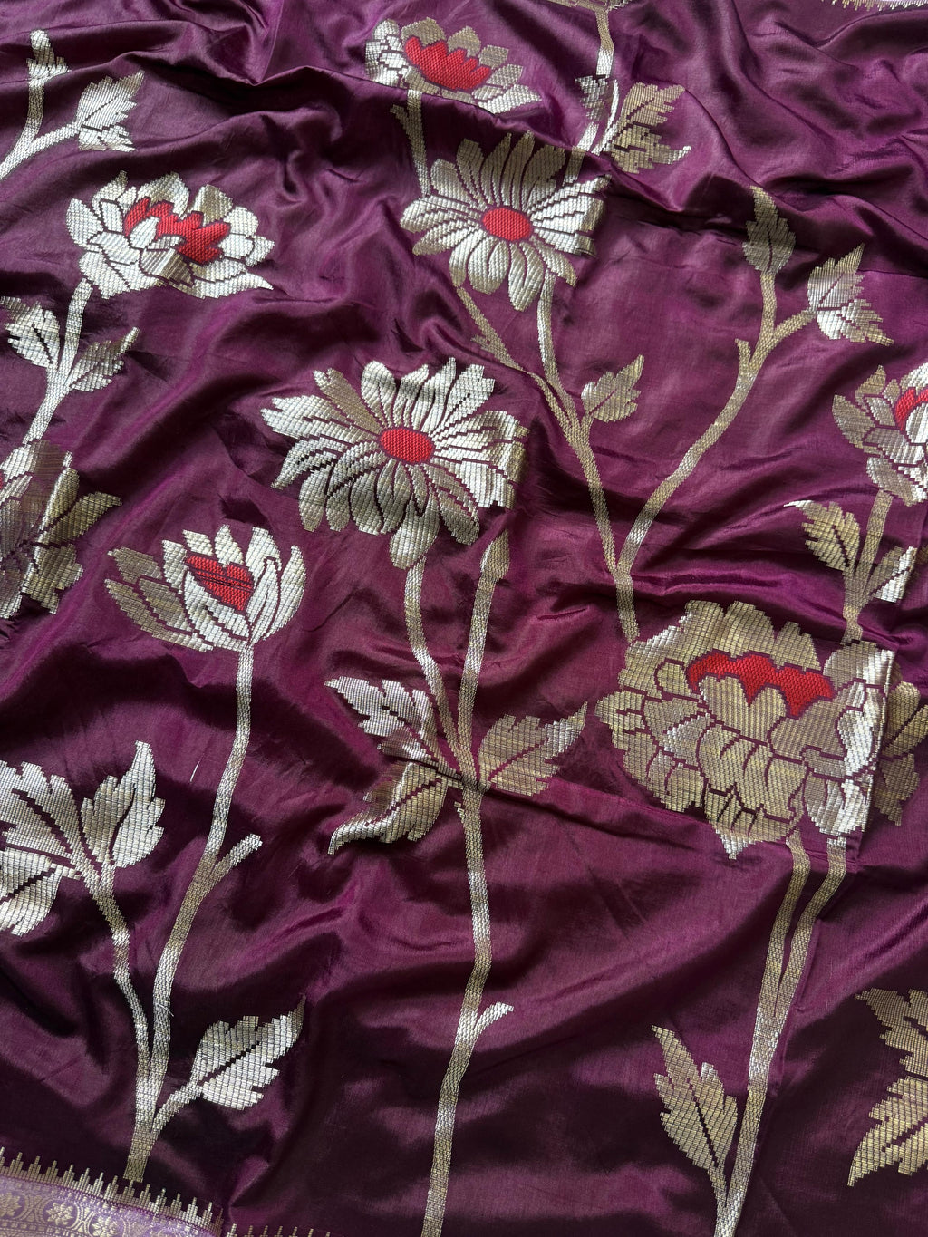 Chiniya Banarasi Saree with minakari unique design concept