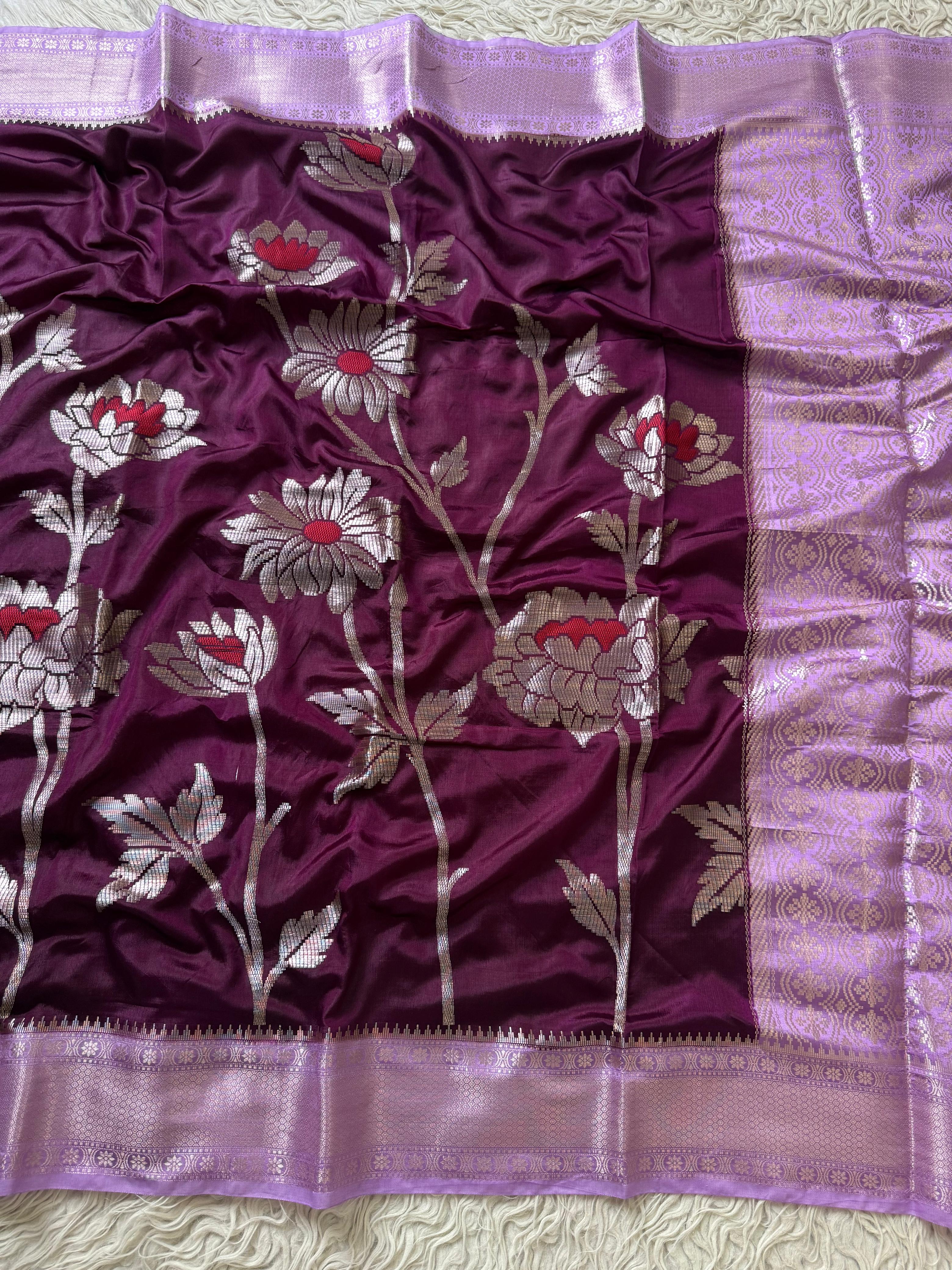 Chiniya Banarasi Saree with minakari unique design concept
