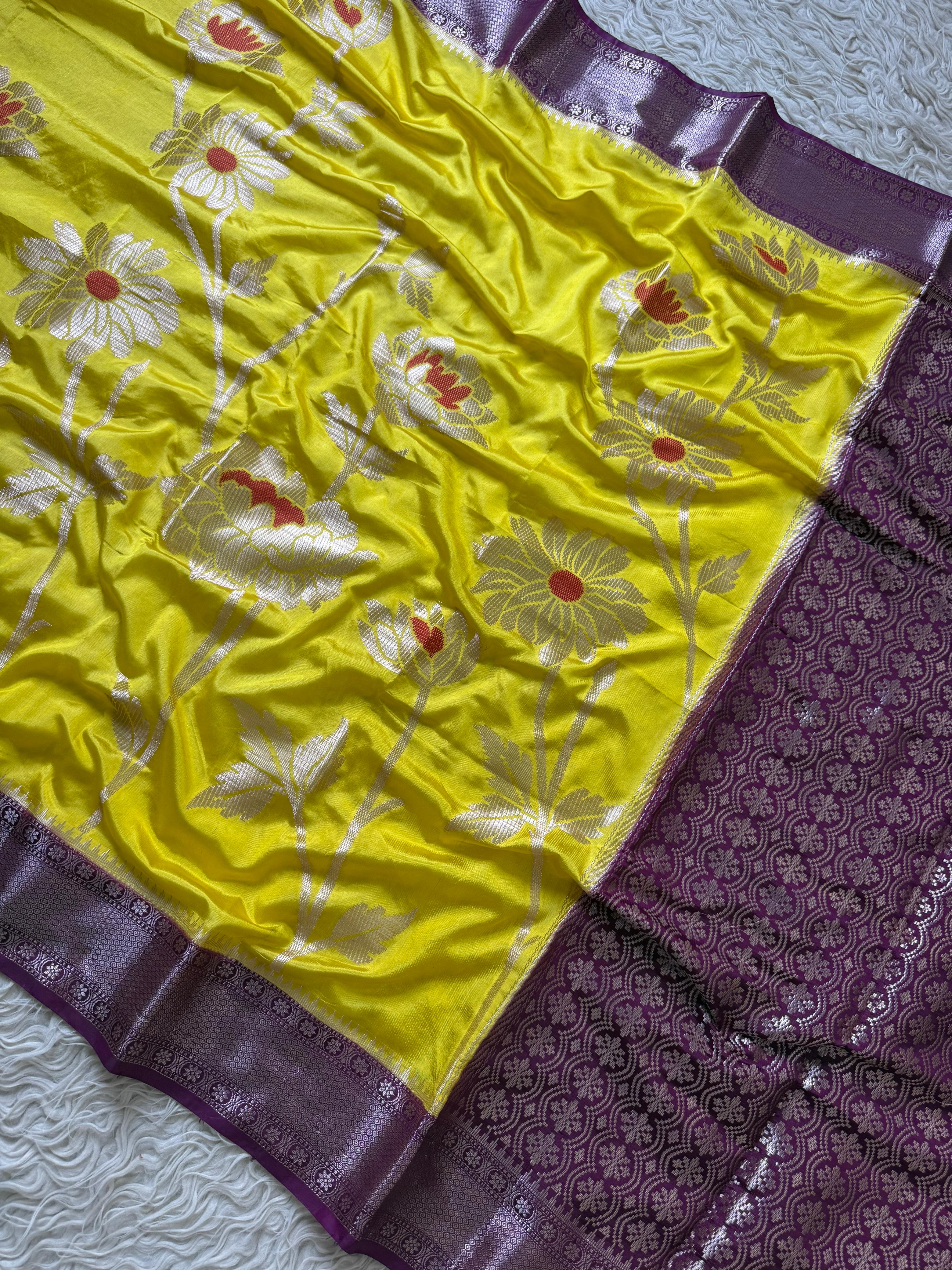 Chiniya Banarasi Saree with minakari unique design concept